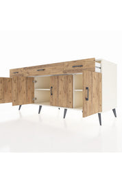 Kronos Konsol 3 Raflı 3 Çekmeceli 4 Kapaklı 176x59x83 - S610M008V03C