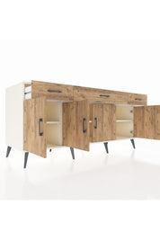 Kronos Konsol 3 Raflı 3 Çekmeceli 4 Kapaklı 176x59x83 - S610M008V03C