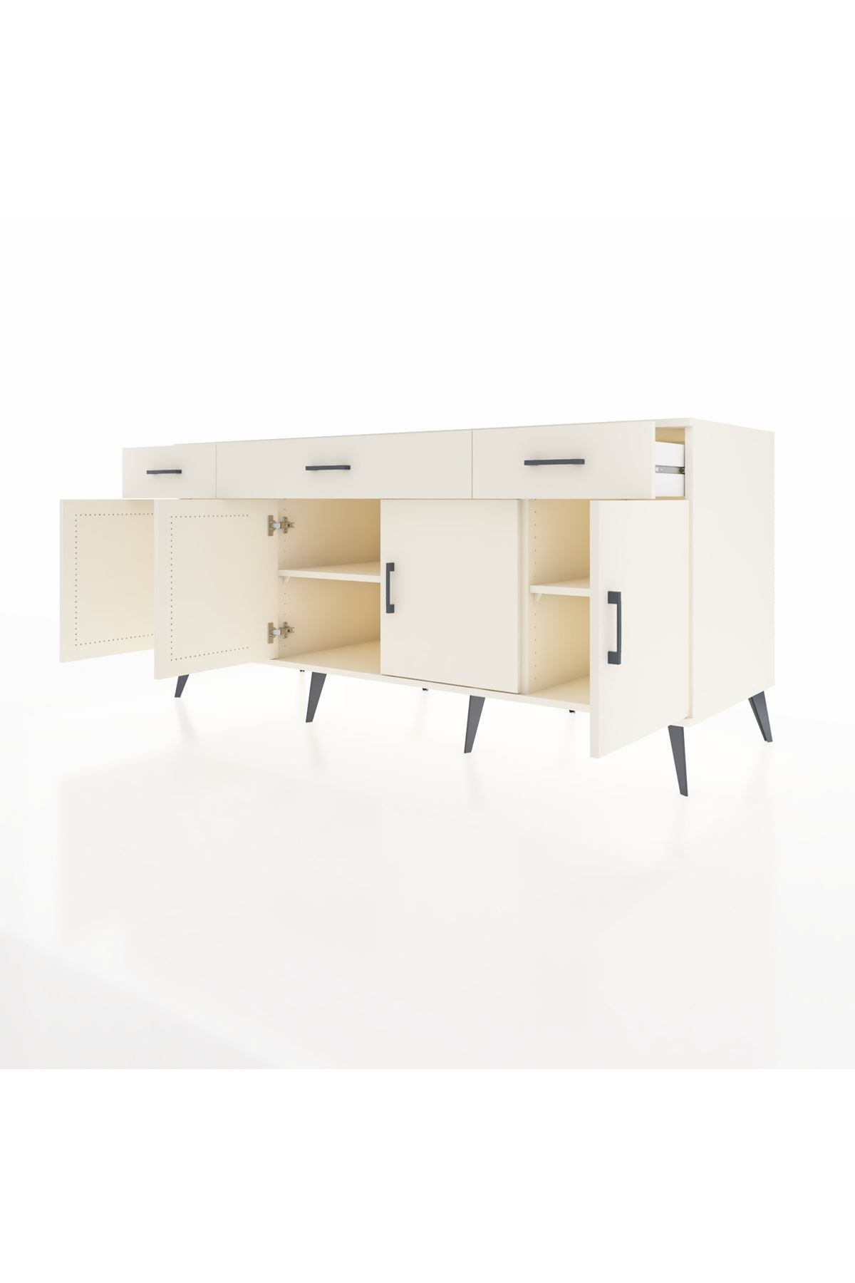 Kronos Konsol 3 Raflı 3 Çekmeceli 4 Kapaklı 176x59x83 - S610M008V04C