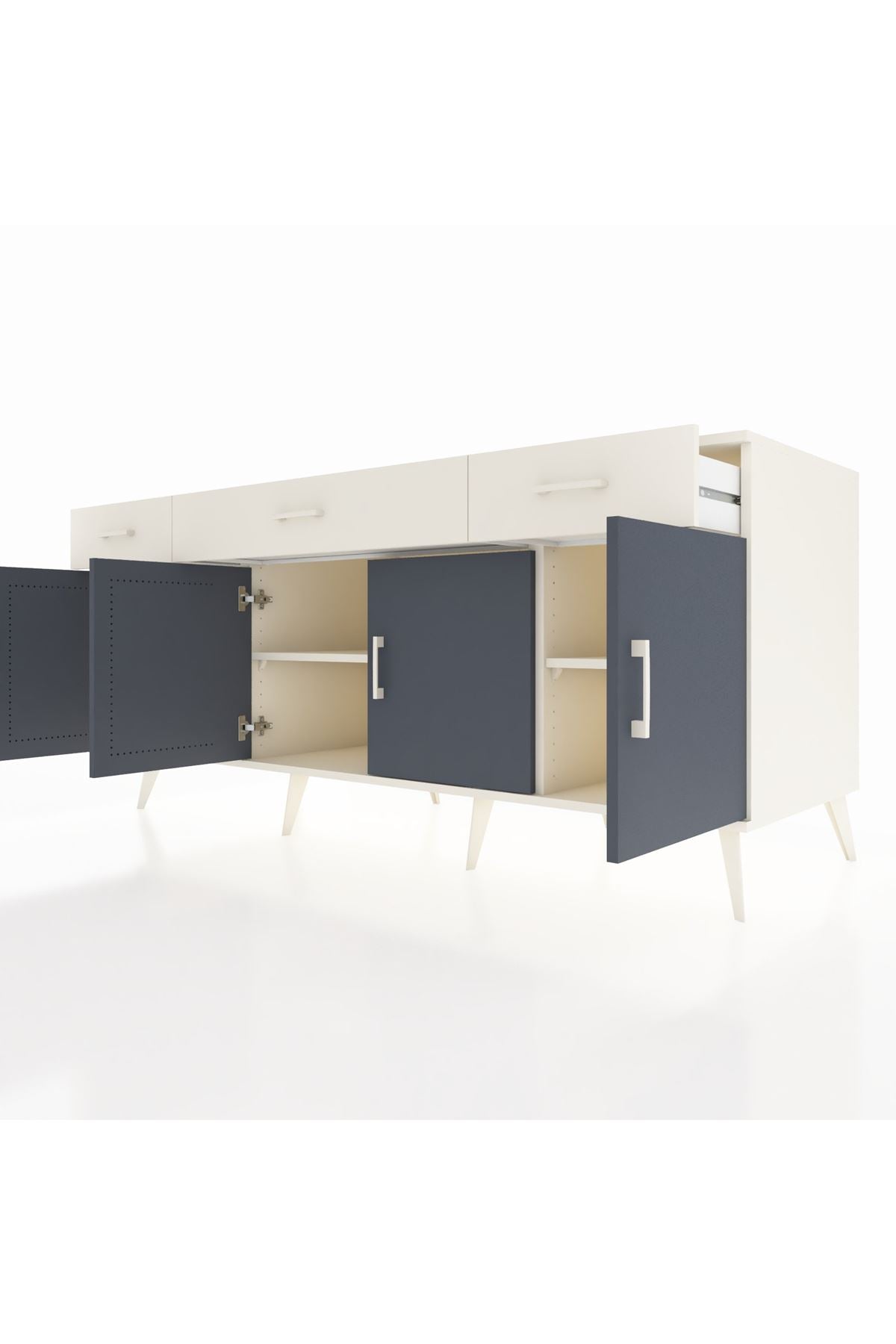 Kronos Konsol 3 Raflı 3 Çekmeceli 4 Kapaklı 176x59x83 - S610M008V07C
