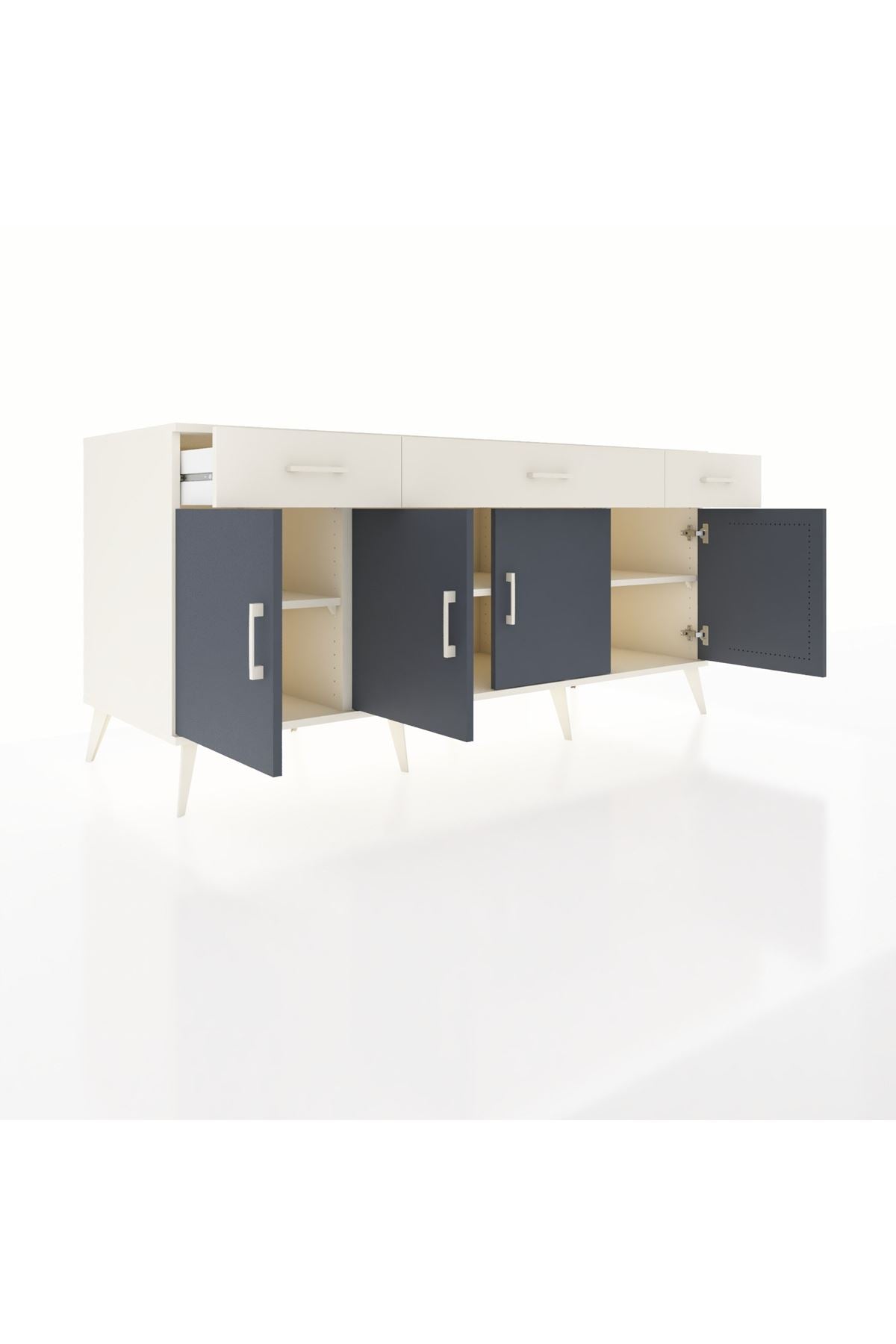 Kronos Konsol 3 Raflı 3 Çekmeceli 4 Kapaklı 176x59x83 - S610M008V07C