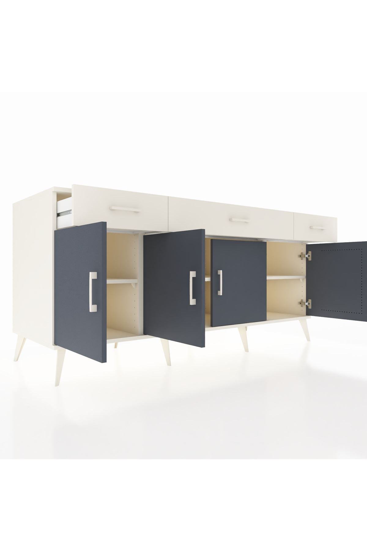 Kronos Konsol 3 Raflı 3 Çekmeceli 4 Kapaklı 176x59x83 - S610M008V07C