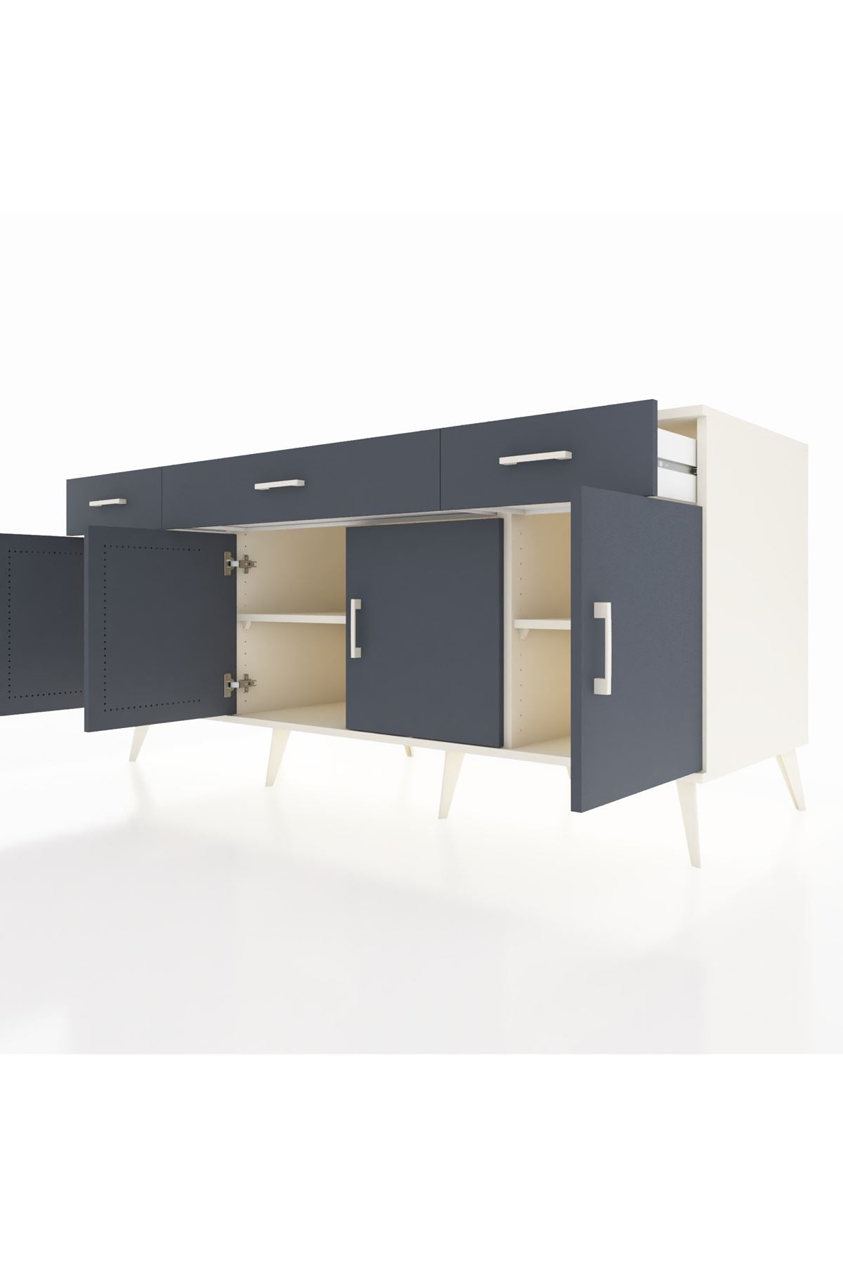 Kronos Konsol 3 Raflı 3 Çekmeceli 4 Kapaklı 176x59x83 - S610M008V08C