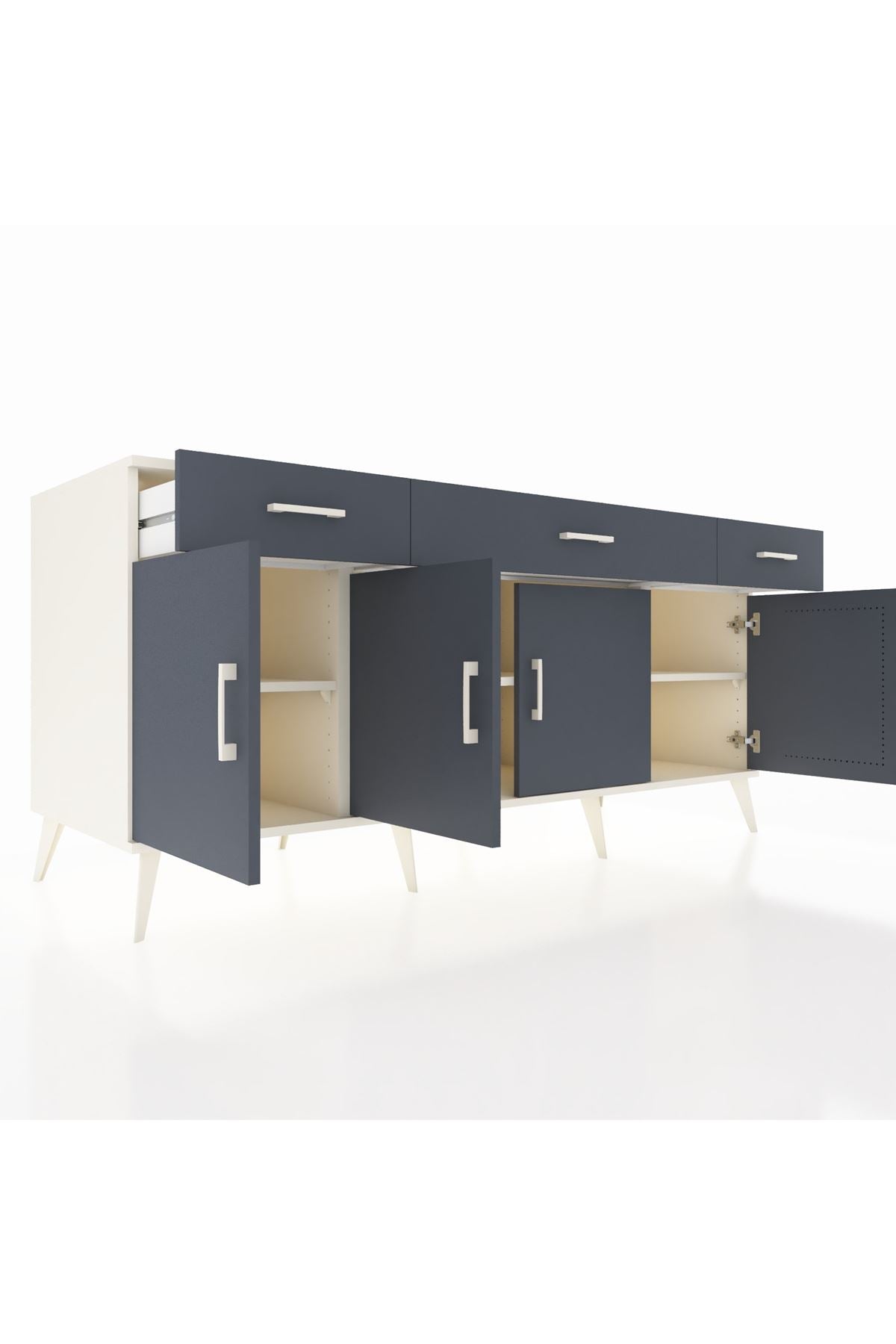 Kronos Konsol 3 Raflı 3 Çekmeceli 4 Kapaklı 176x59x83 - S610M008V08C