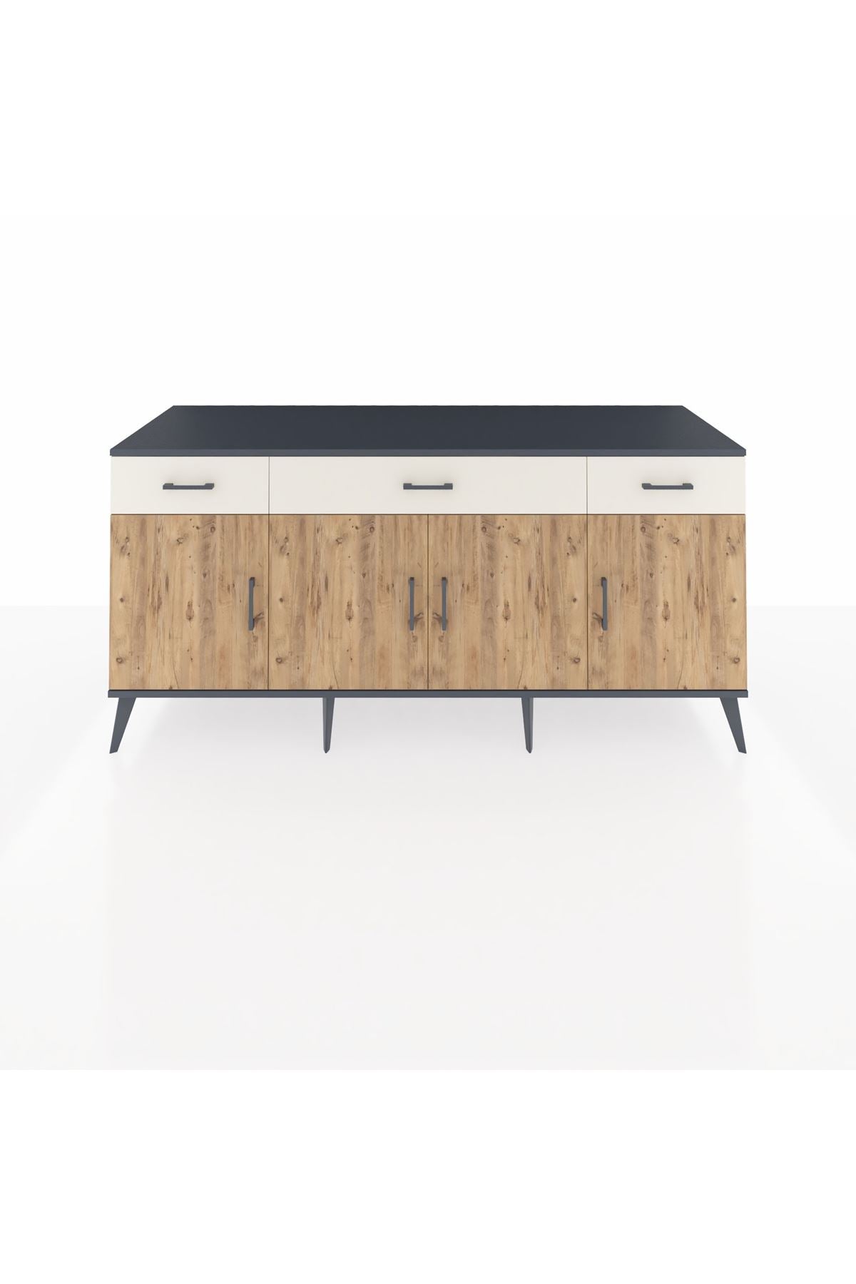 Kronos Konsol 3 Raflı 3 Çekmeceli 4 Kapaklı 176x59x83 - S610M008V10C