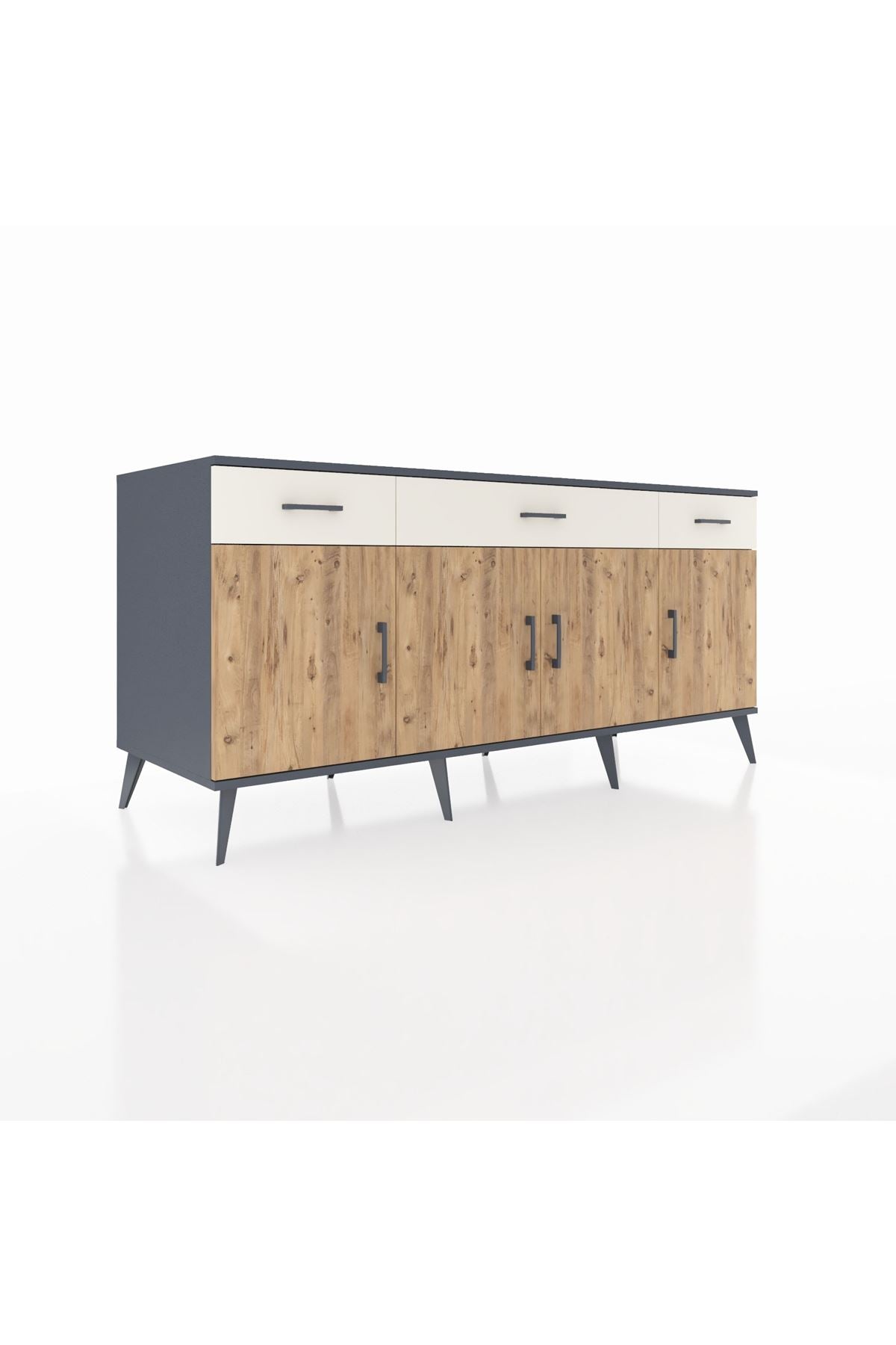 Kronos Konsol 3 Raflı 3 Çekmeceli 4 Kapaklı 176x59x83 - S610M008V10C