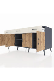 Kronos Konsol 3 Raflı 3 Çekmeceli 4 Kapaklı 176x59x83 - S610M008V10C