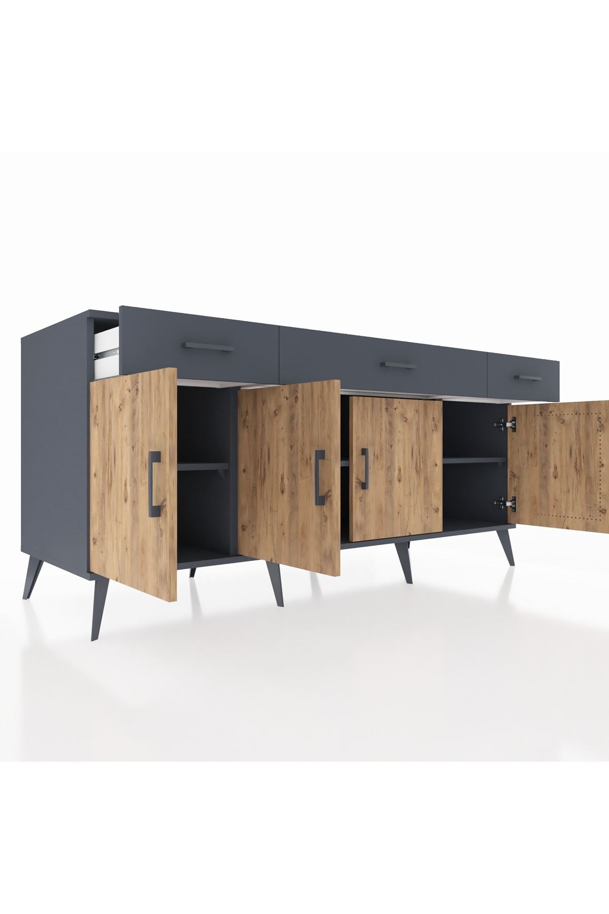 Kronos Konsol 3 Raflı 3 Çekmeceli 4 Kapaklı 176x59x83 - S610M008V11C