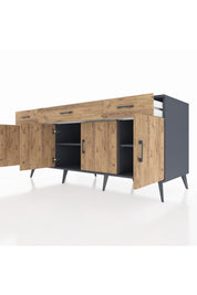 Kronos Konsol 3 Raflı 3 Çekmeceli 4 Kapaklı 176x59x83 - S610M008V12C