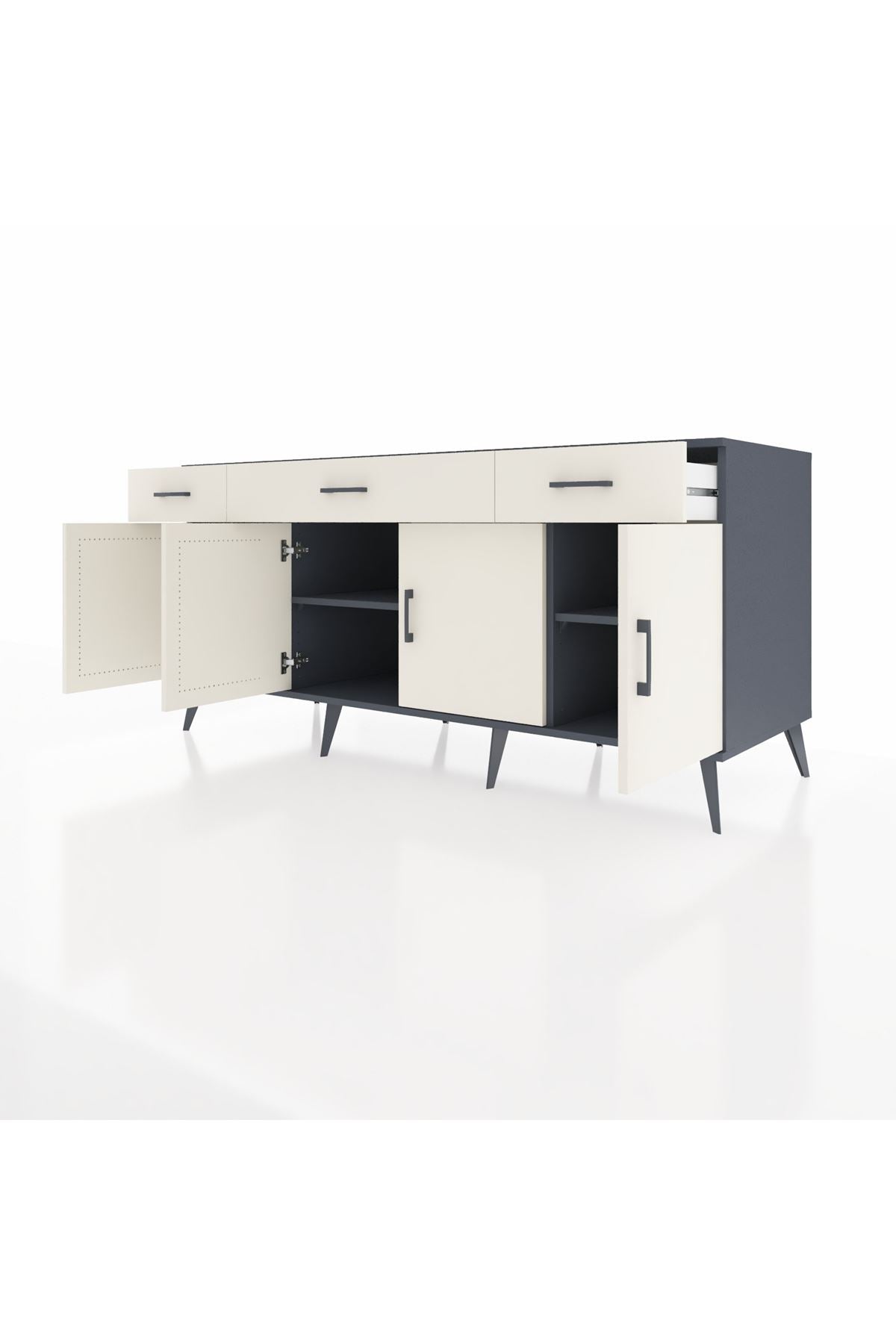 Kronos Konsol 3 Raflı 3 Çekmeceli 4 Kapaklı 176x59x83 - S610M008V13C