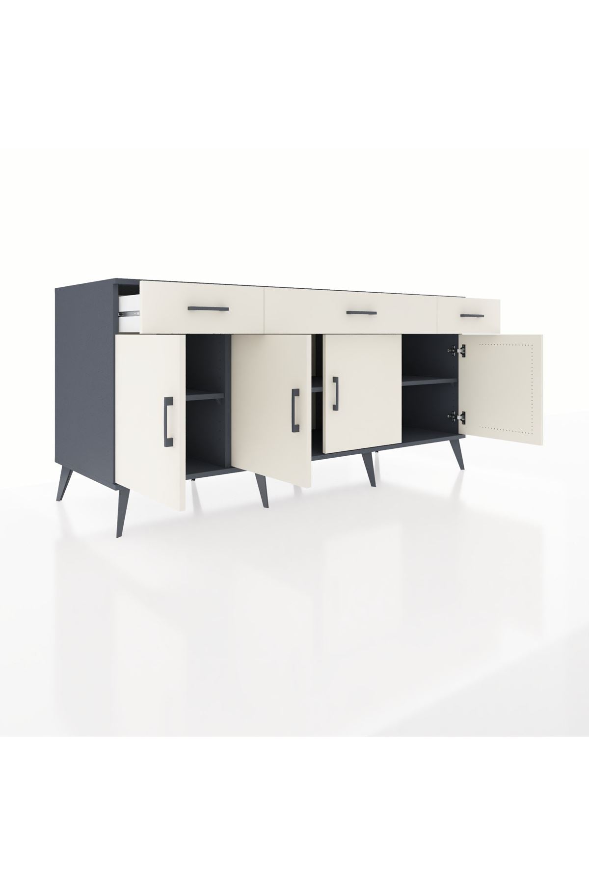 Kronos Konsol 3 Raflı 3 Çekmeceli 4 Kapaklı 176x59x83 - S610M008V13C