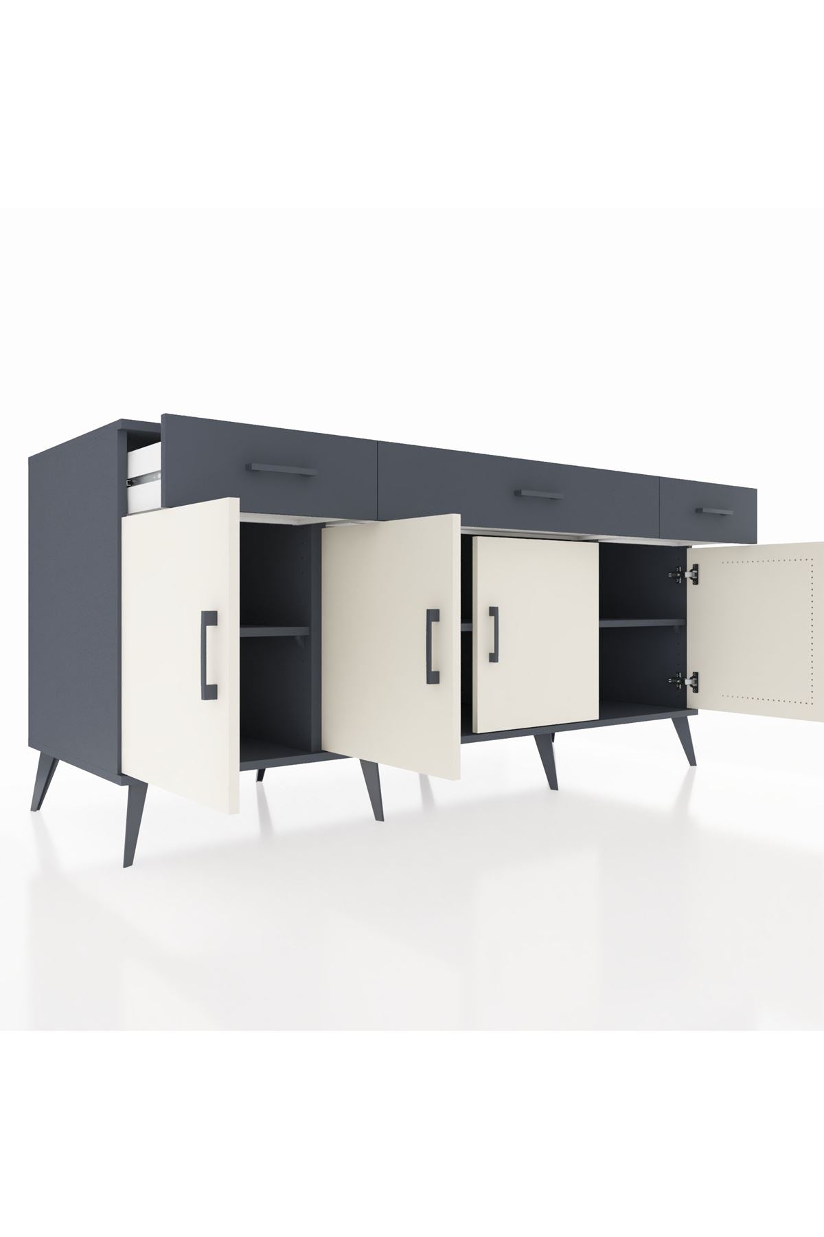 Kronos Konsol 3 Raflı 3 Çekmeceli 4 Kapaklı 176x59x83 - S610M008V14C