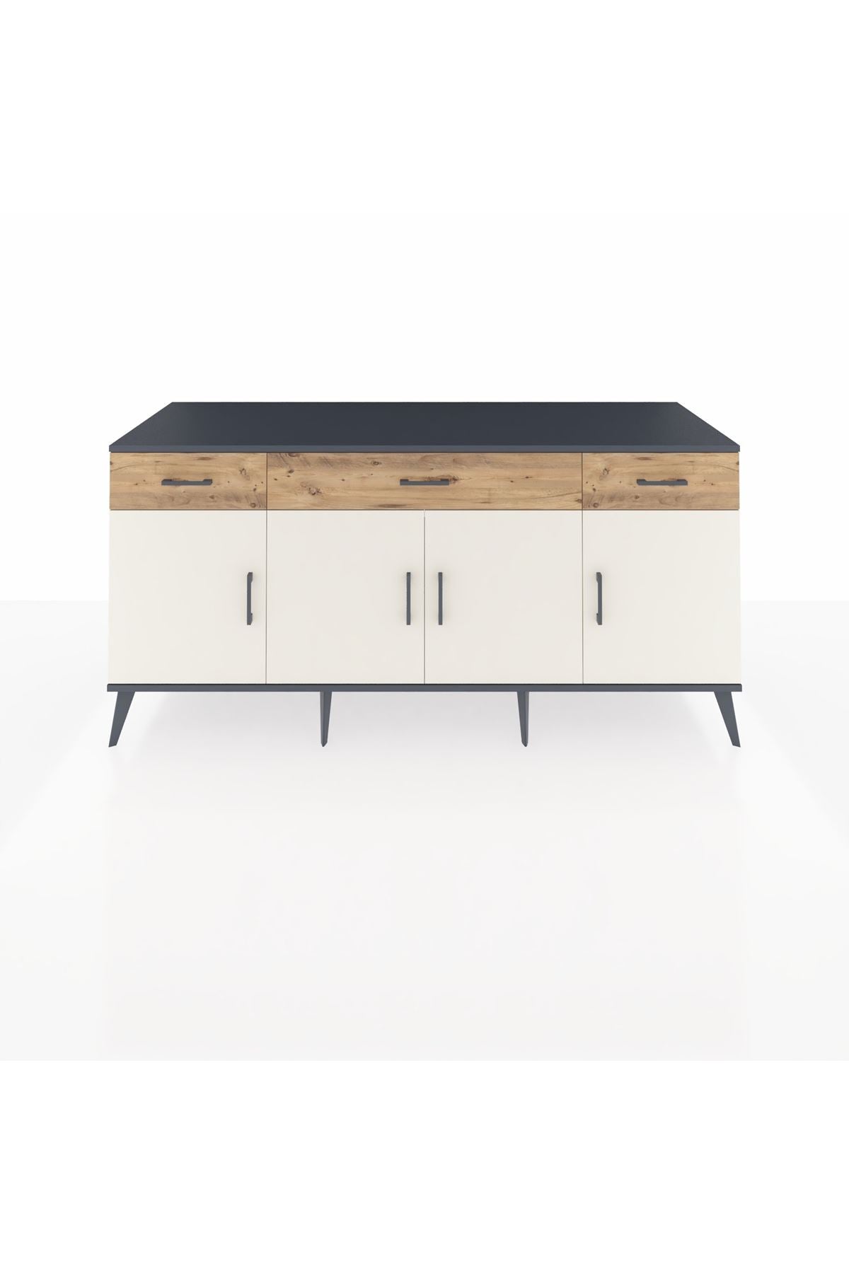 Kronos Konsol 3 Raflı 3 Çekmeceli 4 Kapaklı 176x59x83 - S610M008V15C