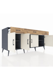 Kronos Konsol 3 Raflı 3 Çekmeceli 4 Kapaklı 176x59x83 - S610M008V15C