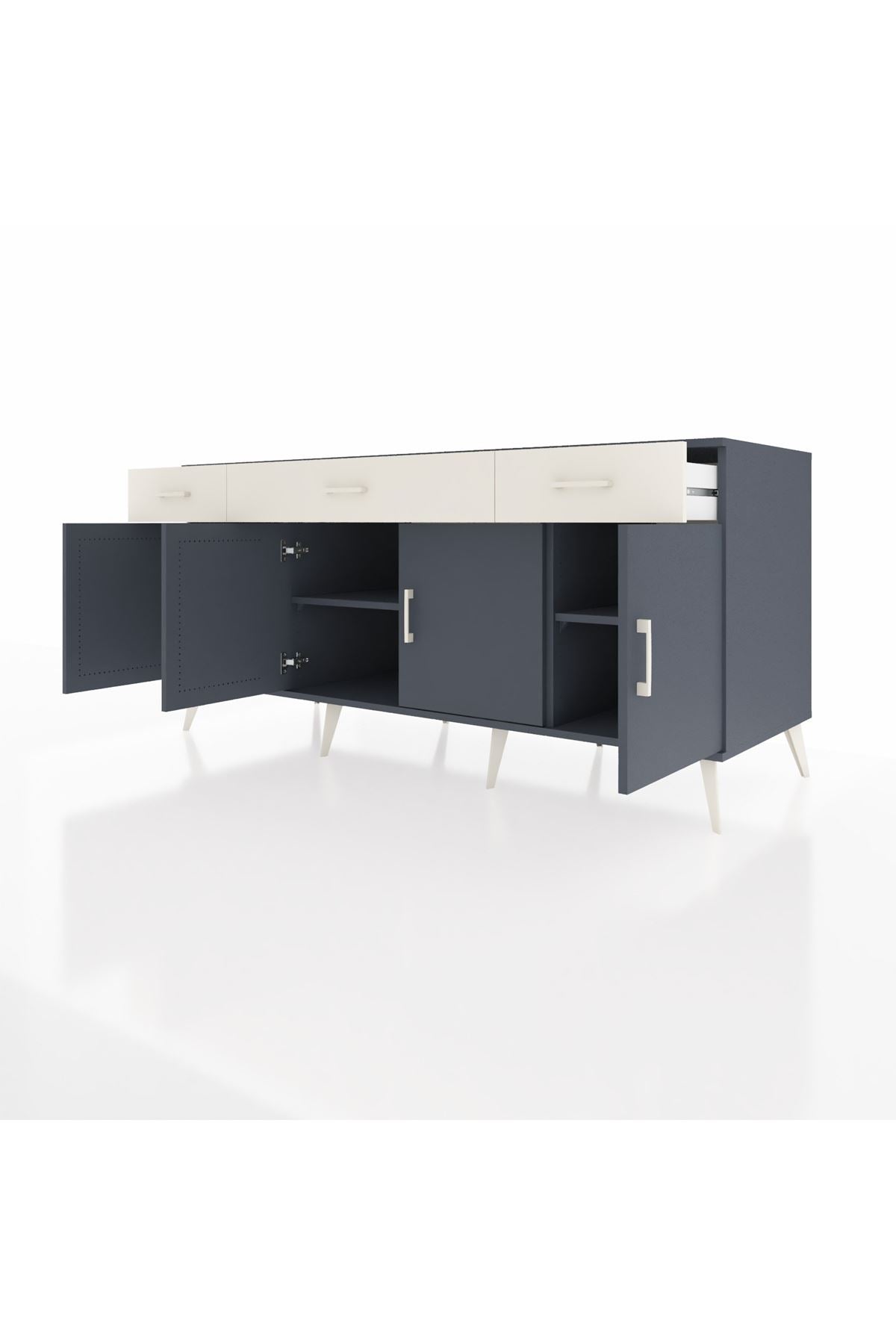 Kronos Konsol 3 Raflı 3 Çekmeceli 4 Kapaklı 176x59x83 - S610M008V16C
