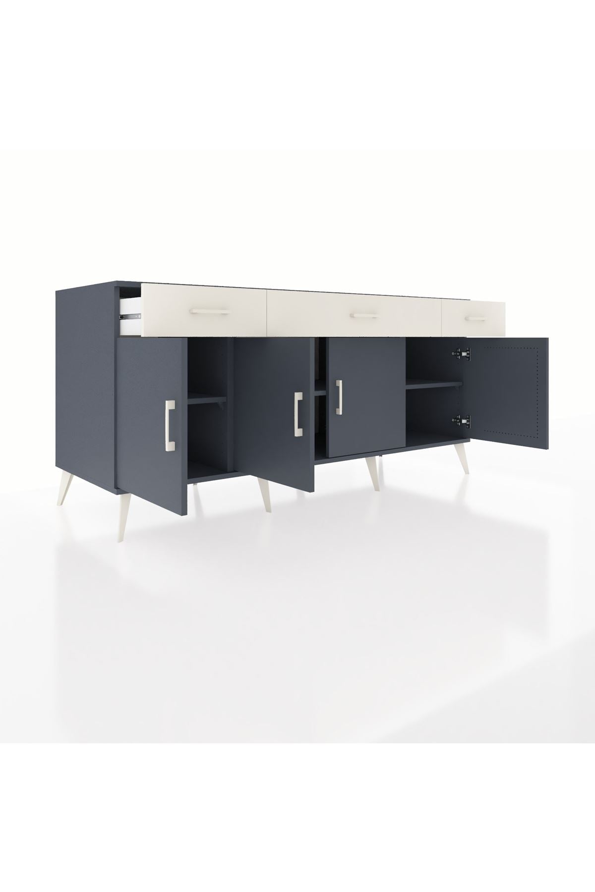 Kronos Konsol 3 Raflı 3 Çekmeceli 4 Kapaklı 176x59x83 - S610M008V16C