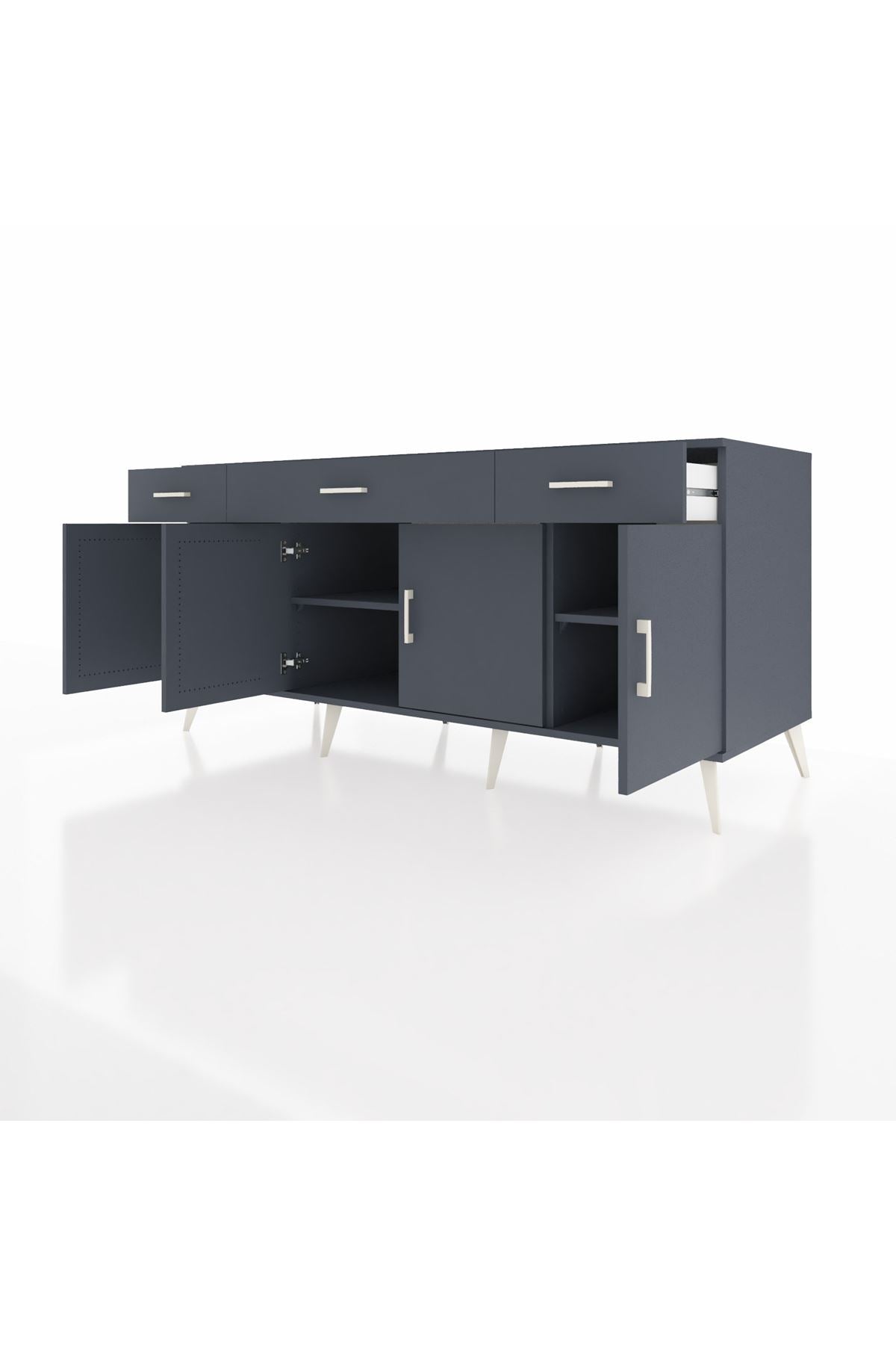 Kronos Konsol 3 Raflı 3 Çekmeceli 4 Kapaklı 176x59x83 - S610M008V17C