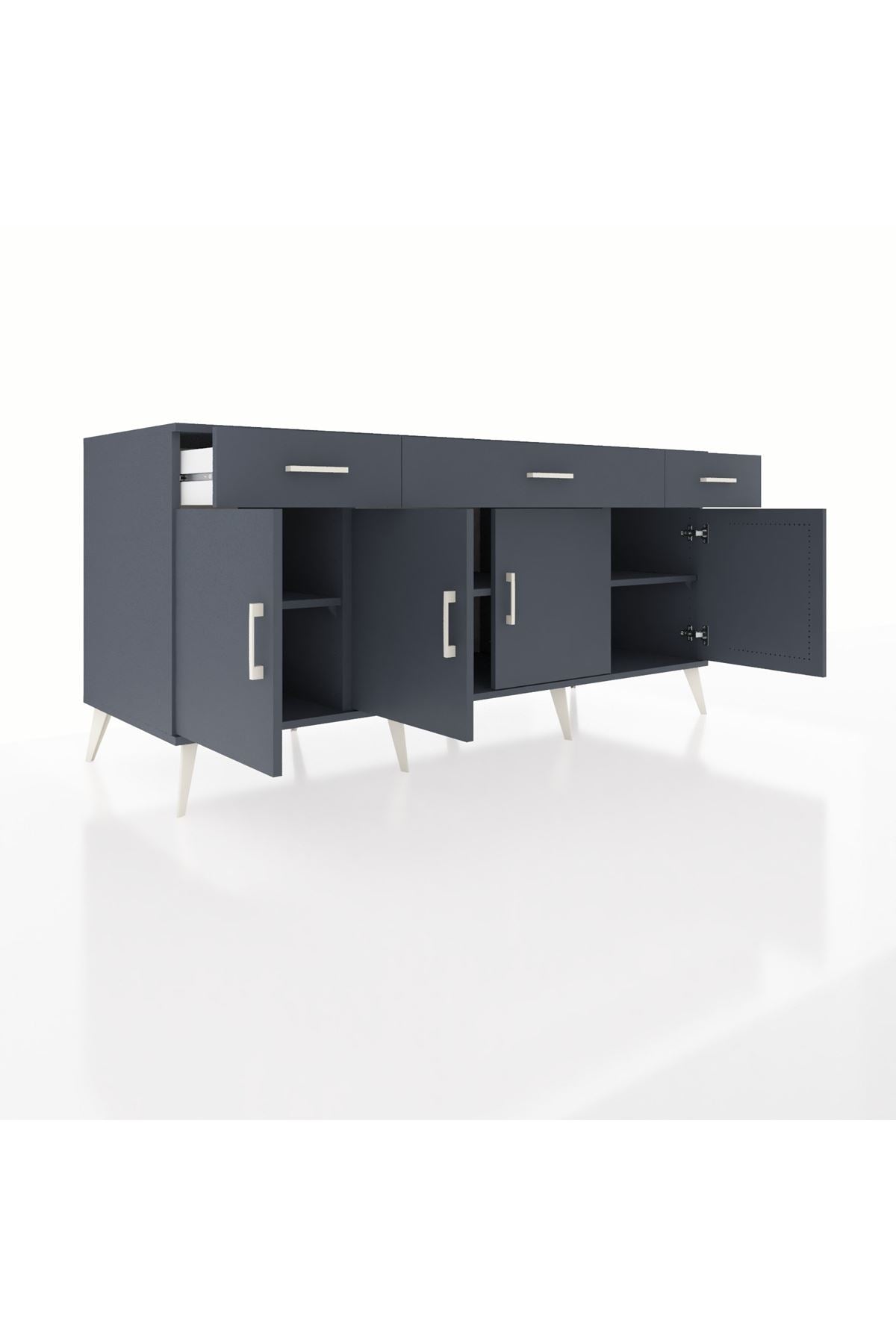 Kronos Konsol 3 Raflı 3 Çekmeceli 4 Kapaklı 176x59x83 - S610M008V17C