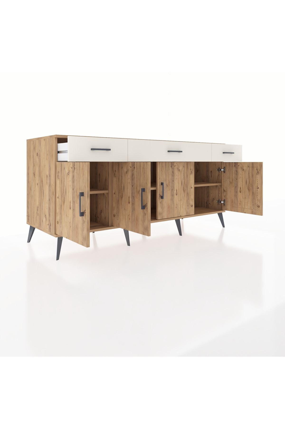 Kronos Konsol 3 Raflı 3 Çekmeceli 4 Kapaklı 176x59x83 - S610M008V19C