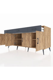 Kronos Konsol 3 Raflı 3 Çekmeceli 4 Kapaklı 176x59x83 - S610M008V20C