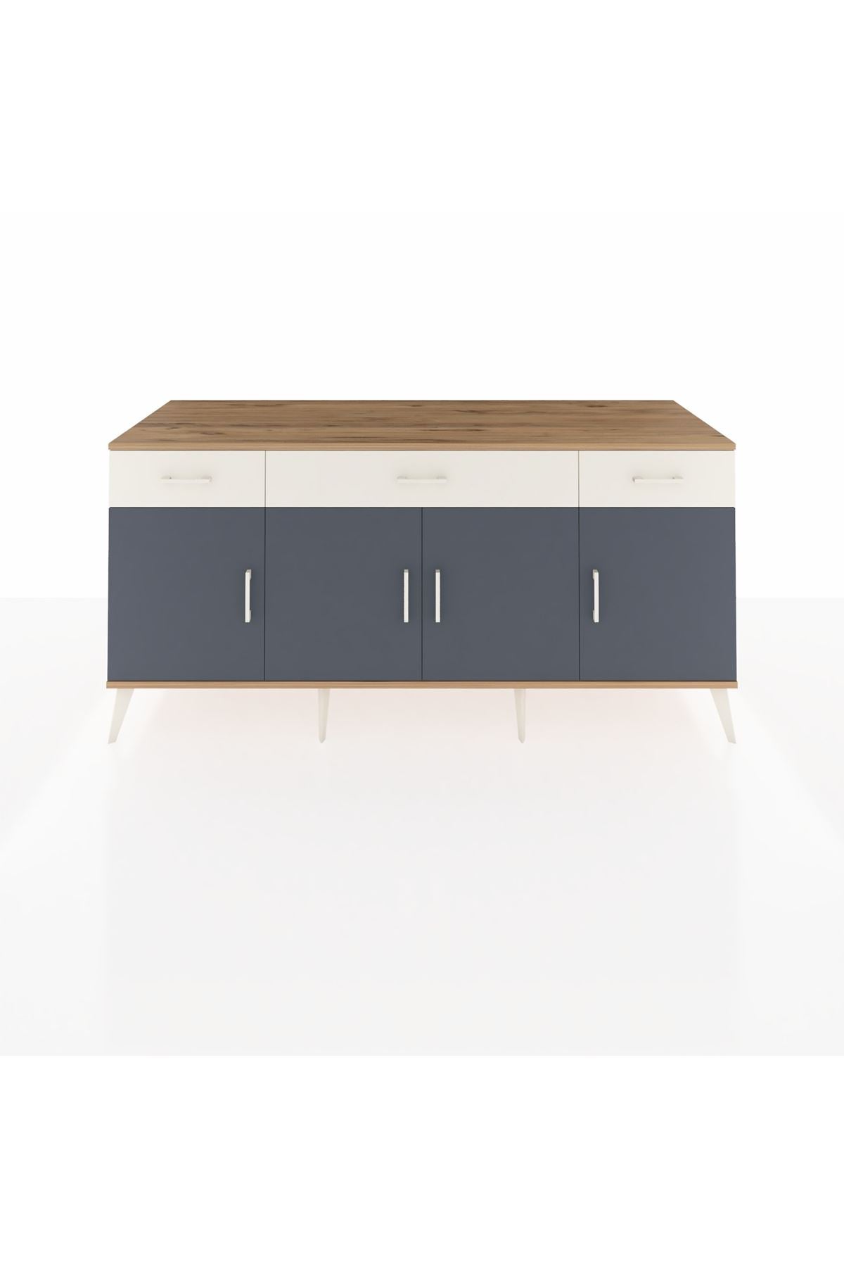 Kronos Konsol 3 Raflı 3 Çekmeceli 4 Kapaklı 176x59x83 - S610M008V25C
