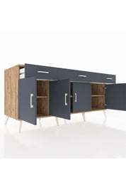 Kronos Konsol 3 Raflı 3 Çekmeceli 4 Kapaklı 176x59x83 - S610M008V26C
