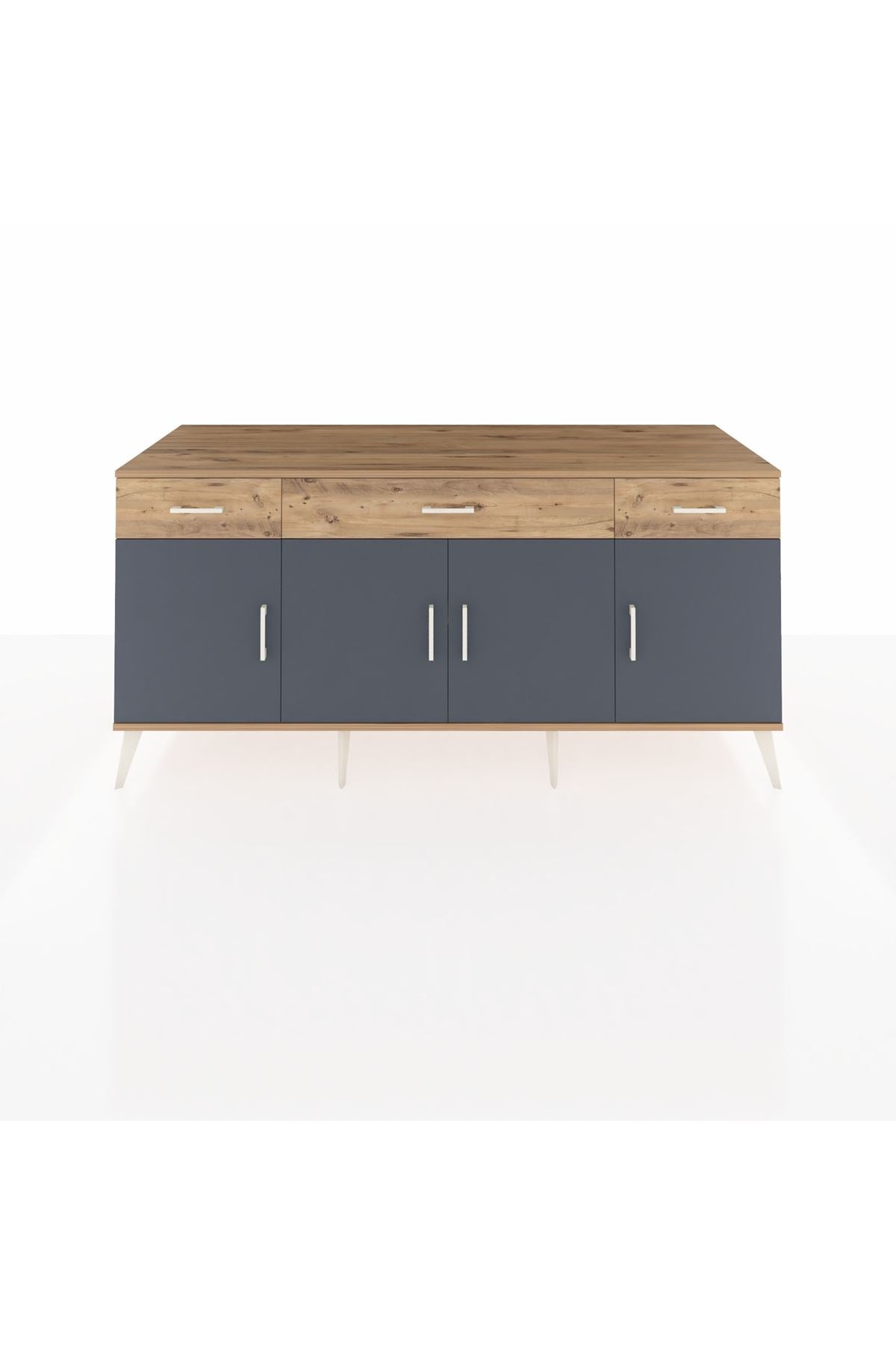 Kronos Konsol 3 Raflı 3 Çekmeceli 4 Kapaklı 176x59x83 - S610M008V27C