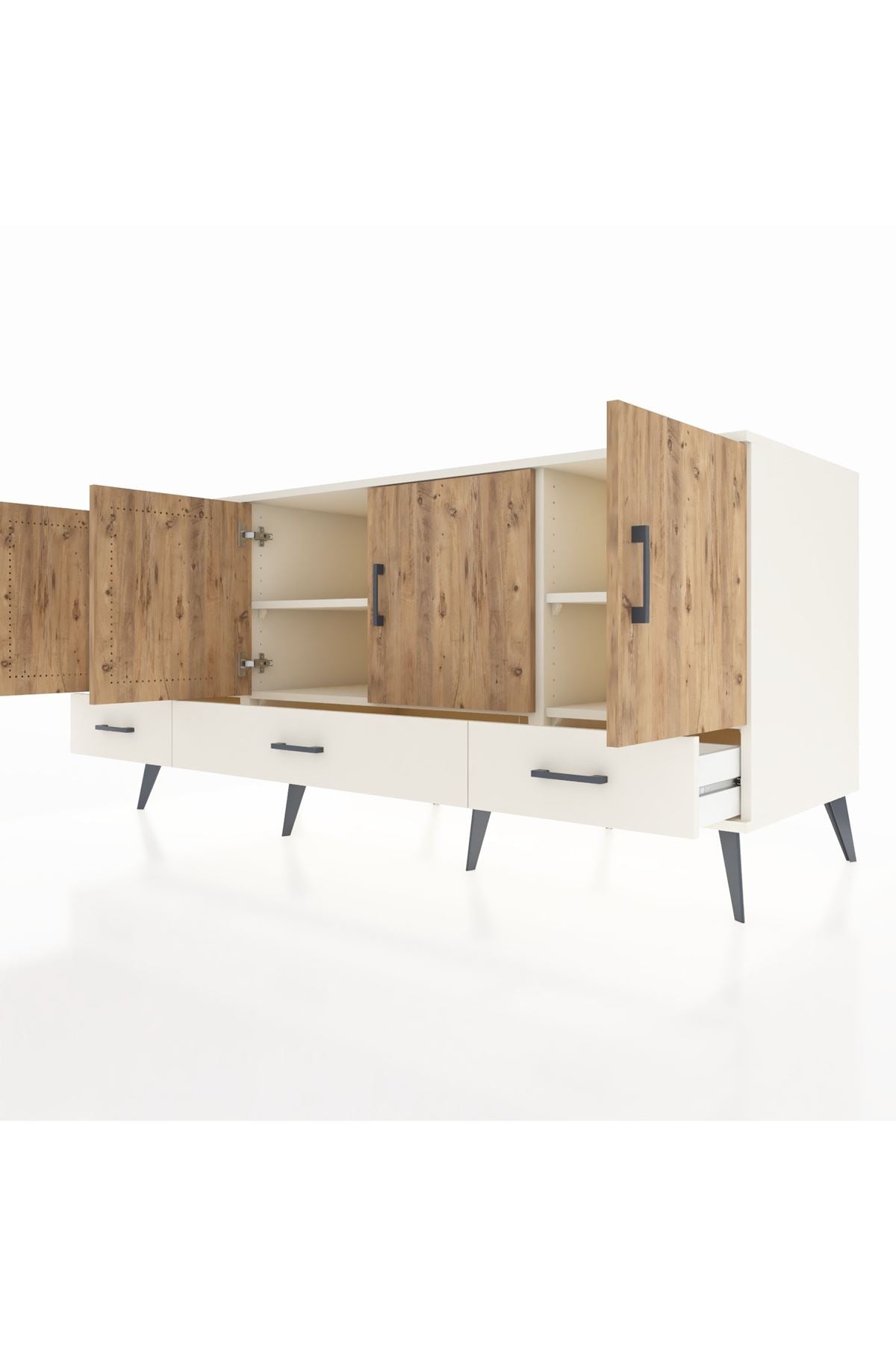 Kronos Konsol 6 Raflı 3 Çekmeceli 4 Kapaklı 176x59x83 - S610M009V01C