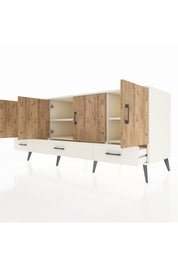 Kronos Konsol 6 Raflı 3 Çekmeceli 4 Kapaklı 176x59x83 - S610M009V01C