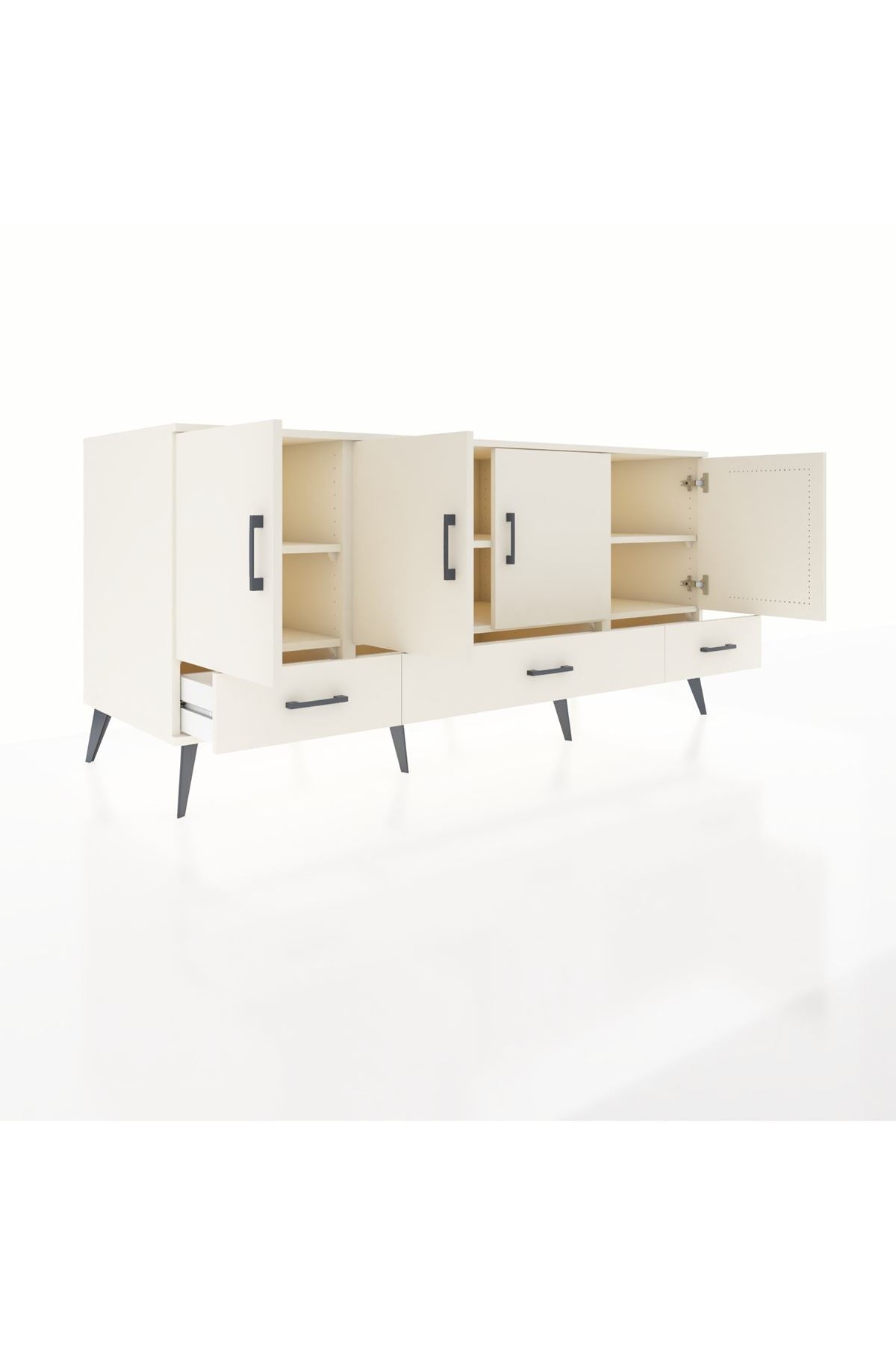 Kronos Konsol 6 Raflı 3 Çekmeceli 4 Kapaklı 176x59x83 - S610M009V04C