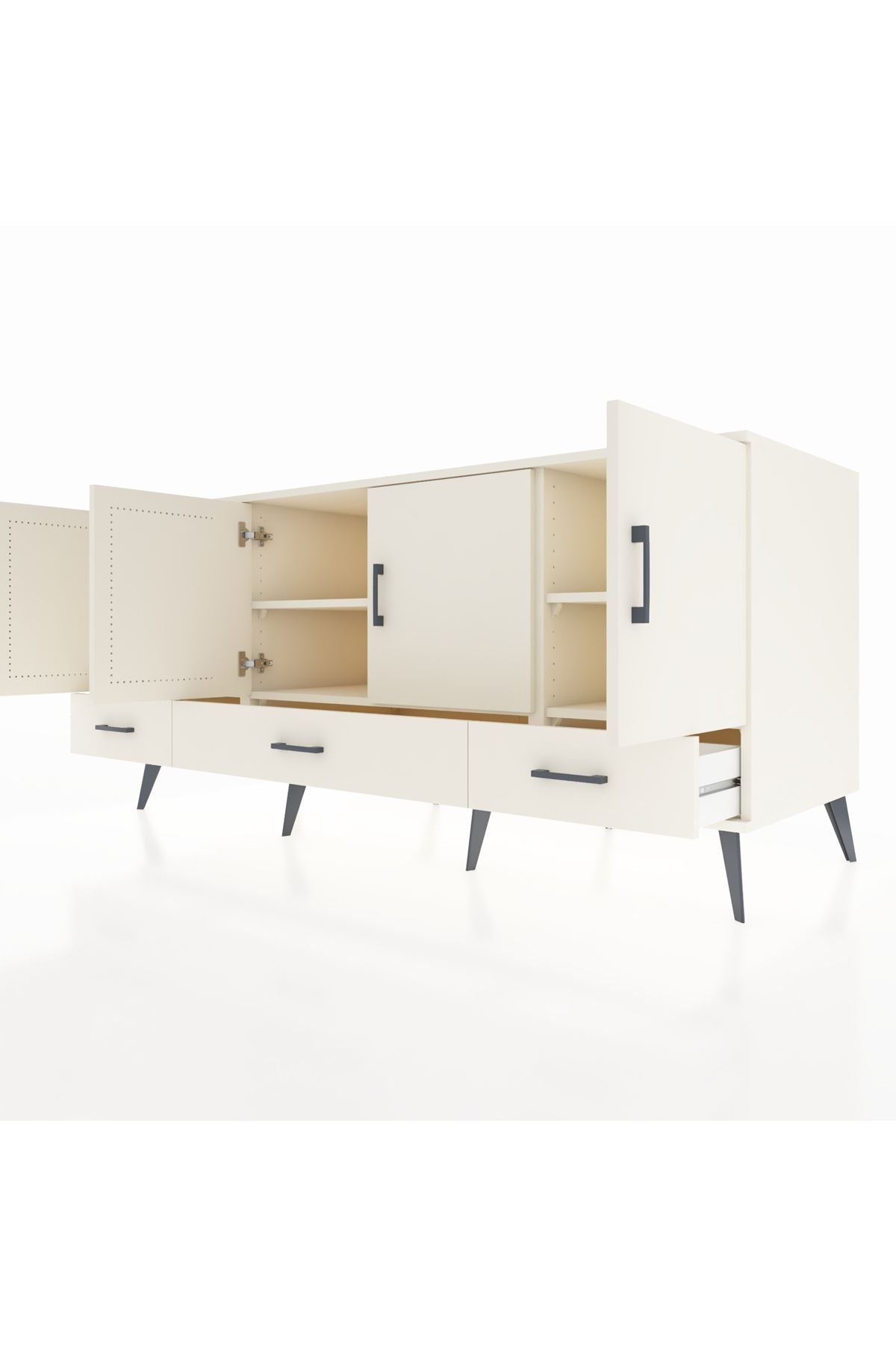 Kronos Konsol 6 Raflı 3 Çekmeceli 4 Kapaklı 176x59x83 - S610M009V04C