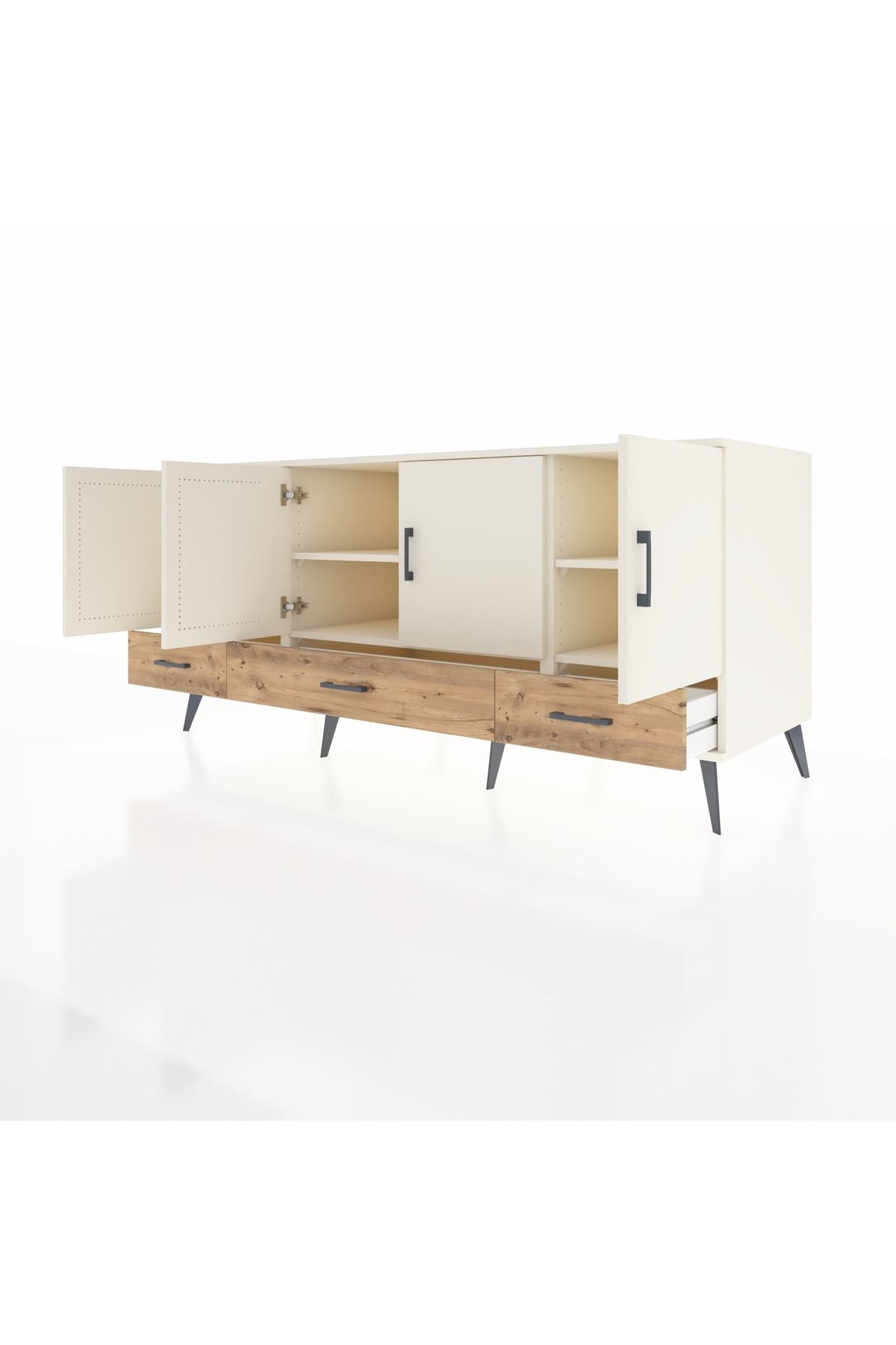 Kronos Konsol 6 Raflı 3 Çekmeceli 4 Kapaklı 176x59x83 - S610M009V06C