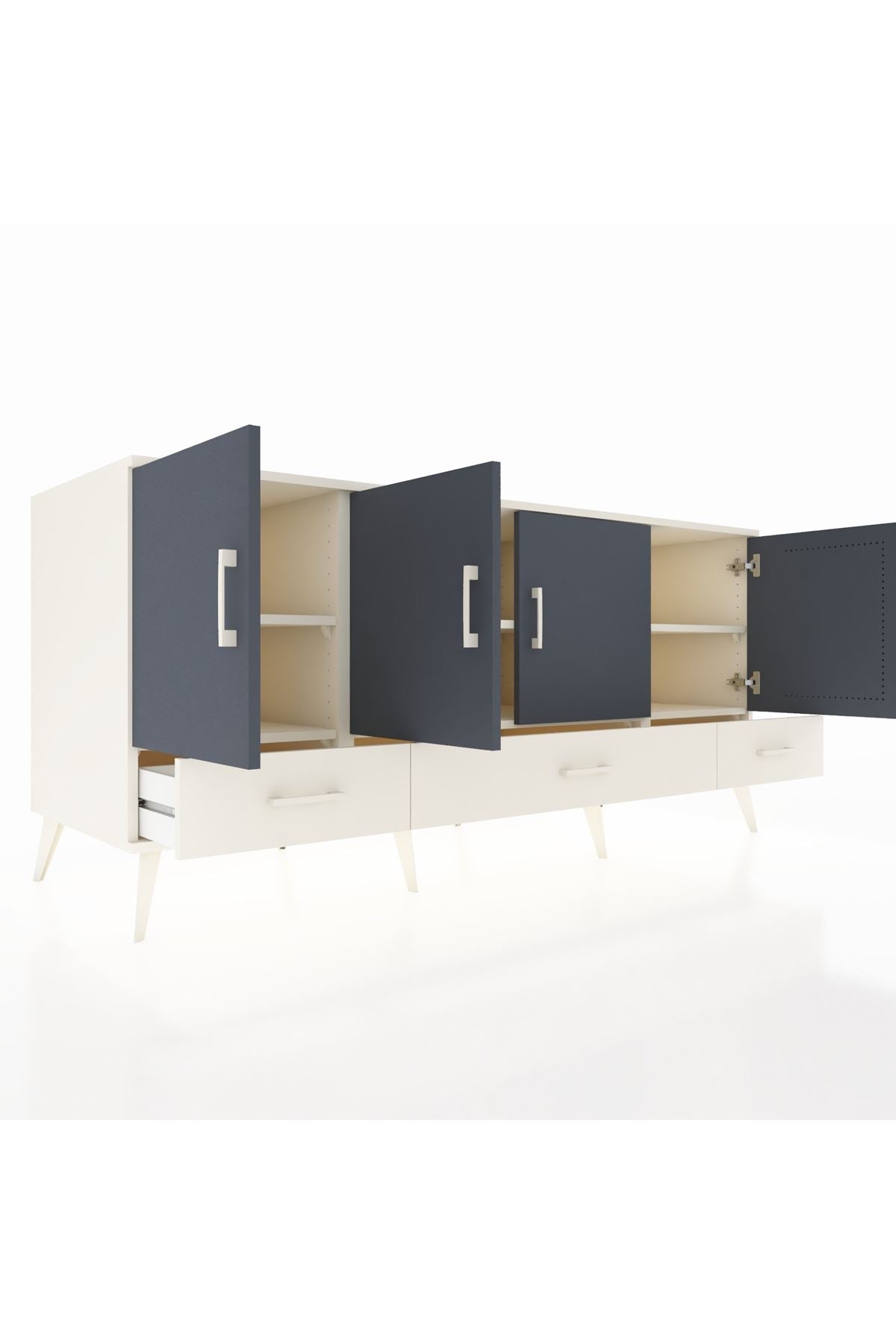 Kronos Konsol 6 Raflı 3 Çekmeceli 4 Kapaklı 176x59x83 - S610M009V07C