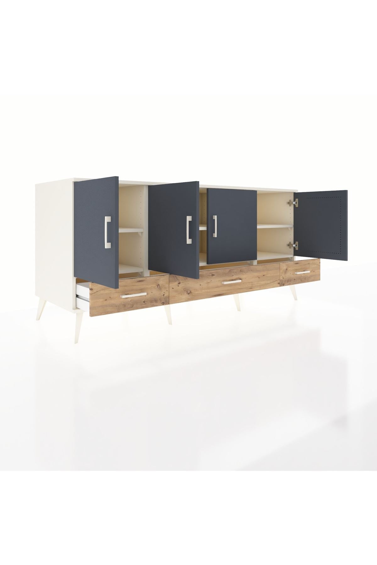 Kronos Konsol 6 Raflı 3 Çekmeceli 4 Kapaklı 176x59x83 - S610M009V09C