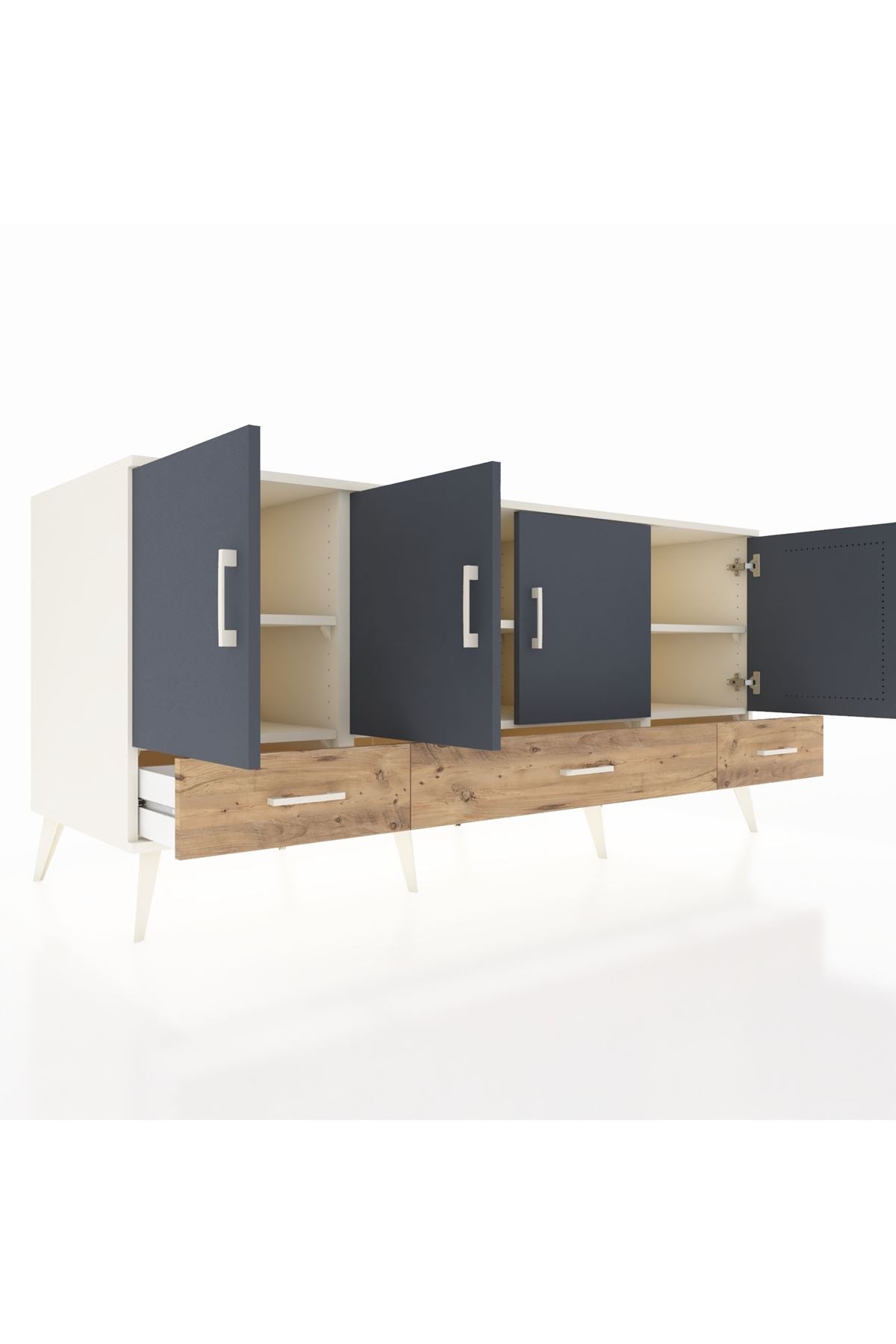 Kronos Konsol 6 Raflı 3 Çekmeceli 4 Kapaklı 176x59x83 - S610M009V09C