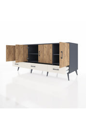 Kronos Konsol 6 Raflı 3 Çekmeceli 4 Kapaklı 176x59x83 - S610M009V10C