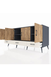 Kronos Konsol 6 Raflı 3 Çekmeceli 4 Kapaklı 176x59x83 - S610M009V10C