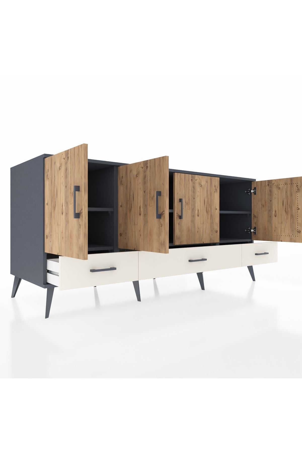 Kronos Konsol 6 Raflı 3 Çekmeceli 4 Kapaklı 176x59x83 - S610M009V10C