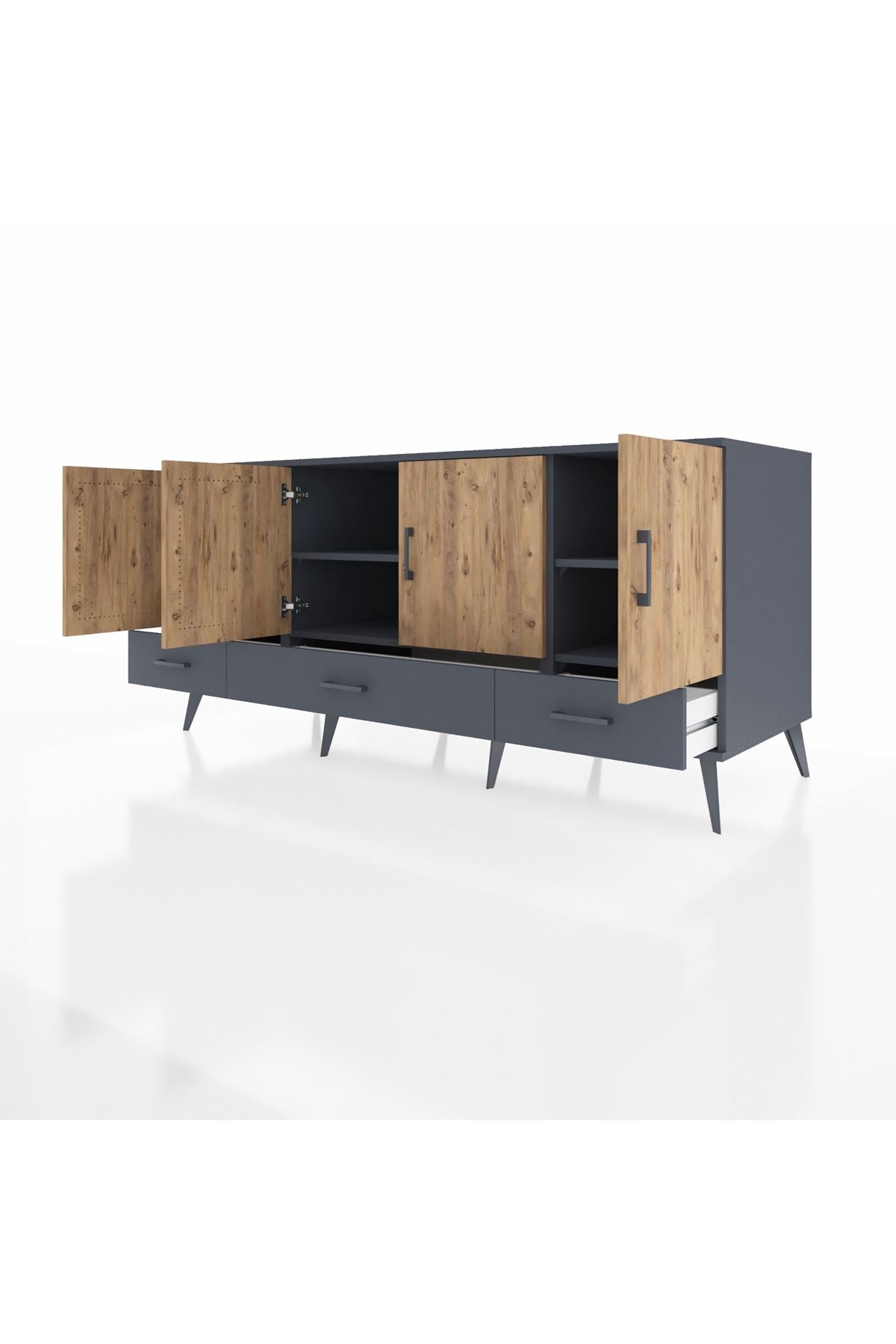 Kronos Konsol 6 Raflı 3 Çekmeceli 4 Kapaklı 176x59x83 - S610M009V11C