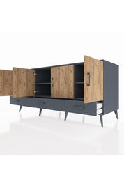 Kronos Konsol 6 Raflı 3 Çekmeceli 4 Kapaklı 176x59x83 - S610M009V11C