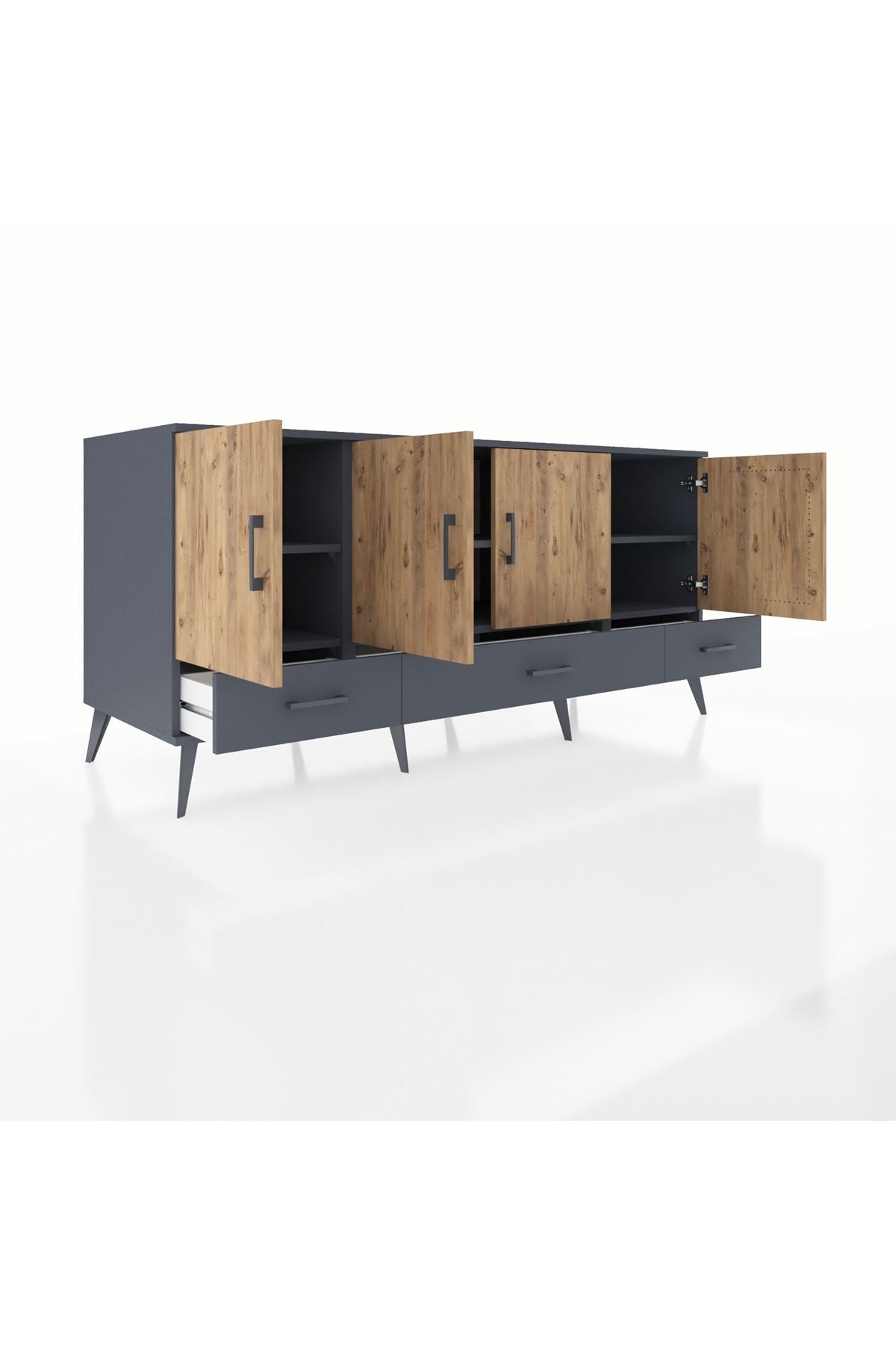 Kronos Konsol 6 Raflı 3 Çekmeceli 4 Kapaklı 176x59x83 - S610M009V11C
