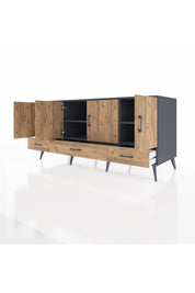 Kronos Konsol 6 Raflı 3 Çekmeceli 4 Kapaklı 176x59x83 - S610M009V12C