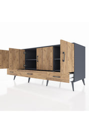 Kronos Konsol 6 Raflı 3 Çekmeceli 4 Kapaklı 176x59x83 - S610M009V12C