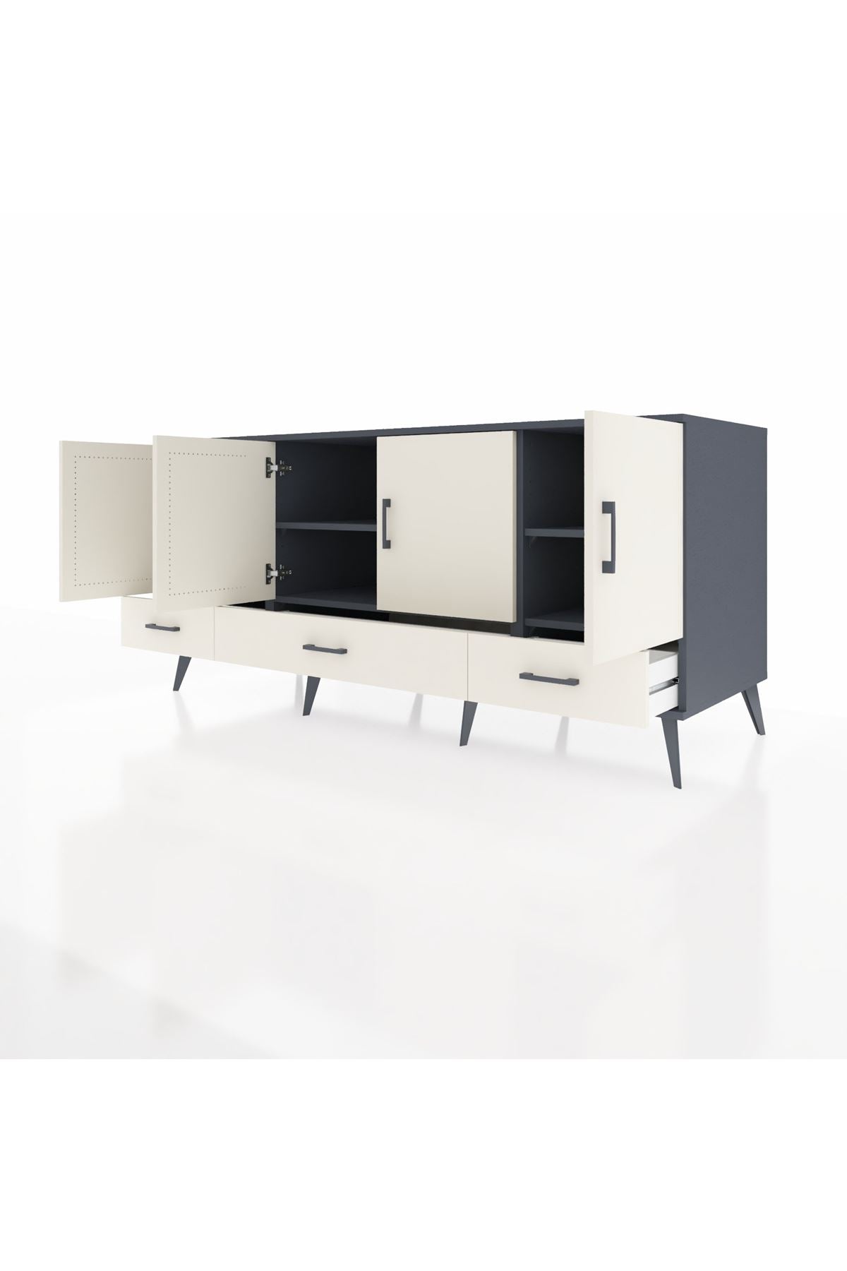 Kronos Konsol 6 Raflı 3 Çekmeceli 4 Kapaklı 176x59x83 - S610M009V13C