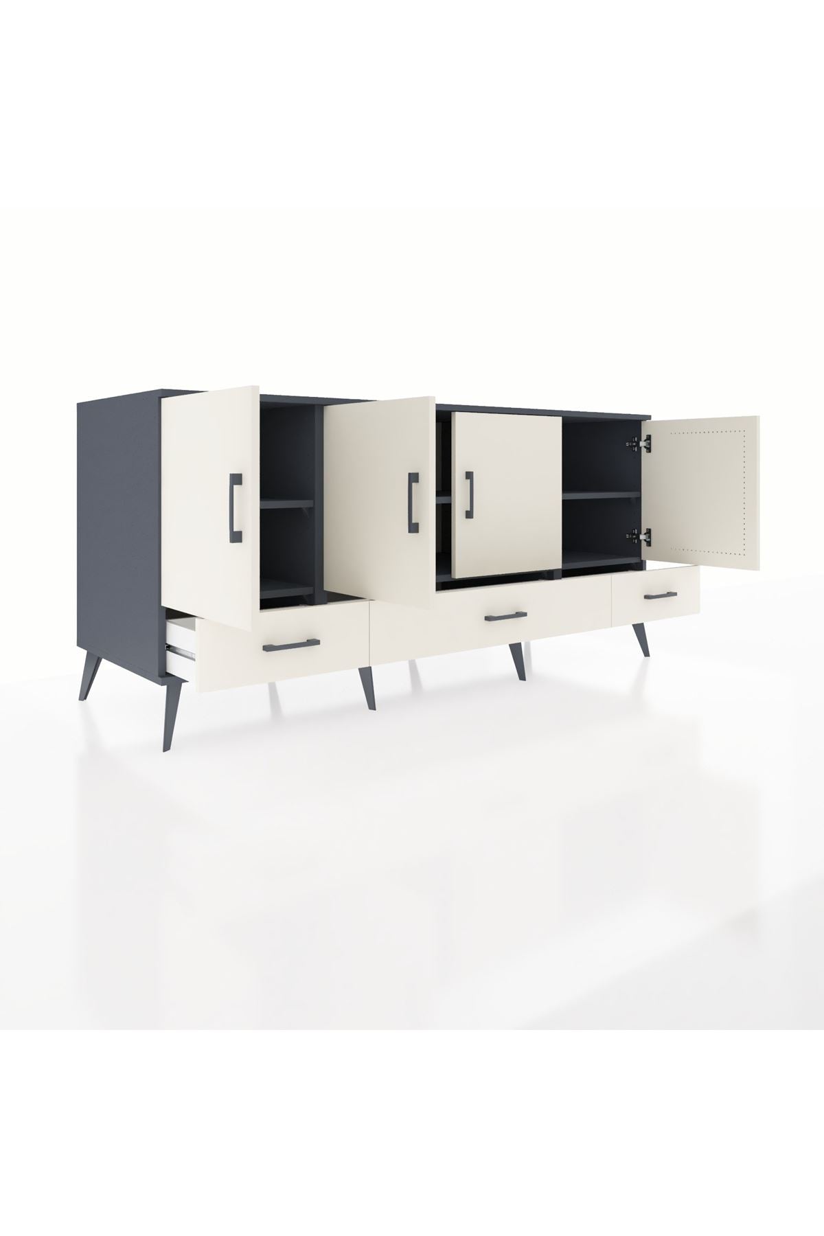 Kronos Konsol 6 Raflı 3 Çekmeceli 4 Kapaklı 176x59x83 - S610M009V13C