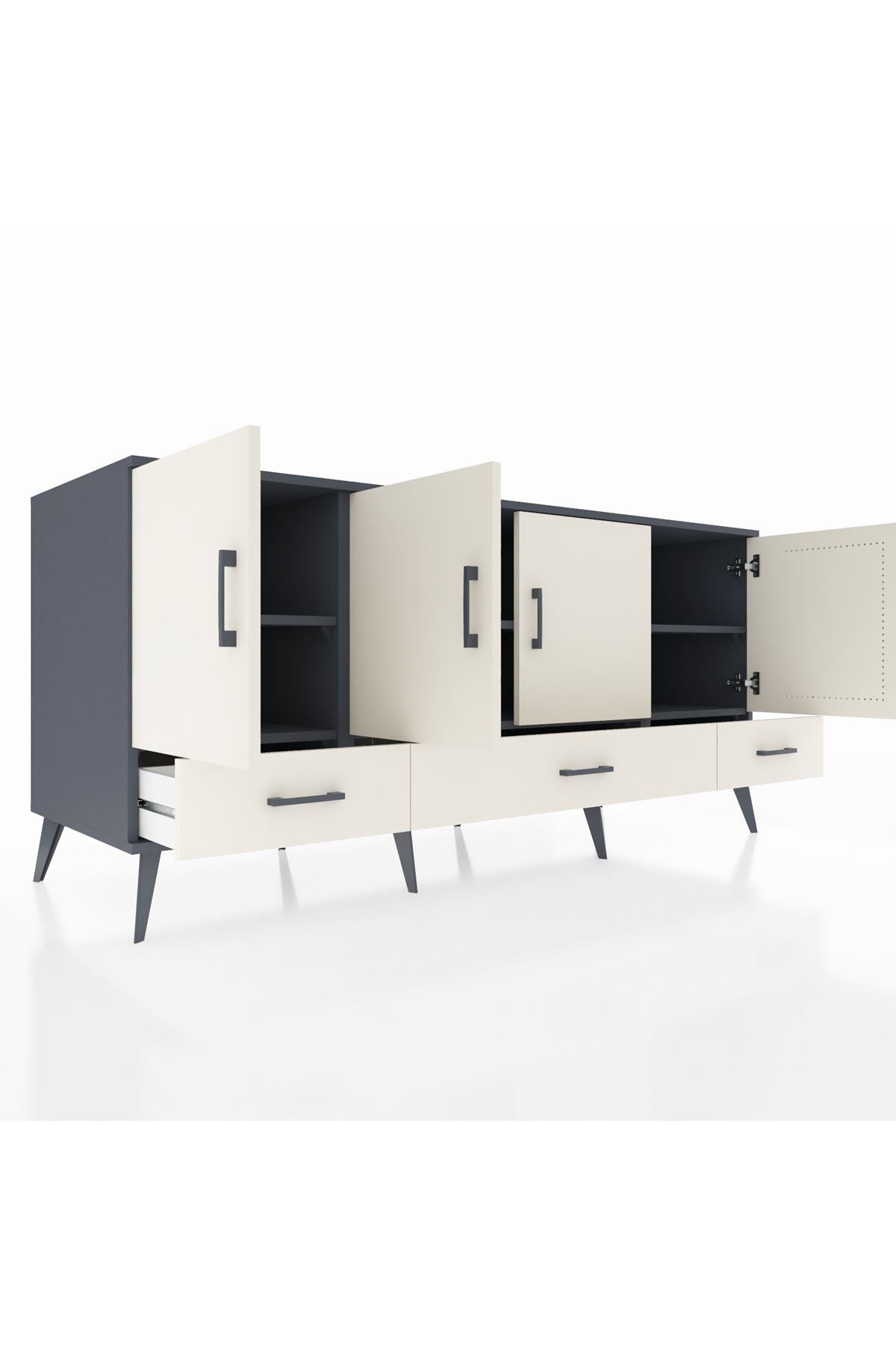 Kronos Konsol 6 Raflı 3 Çekmeceli 4 Kapaklı 176x59x83 - S610M009V13C