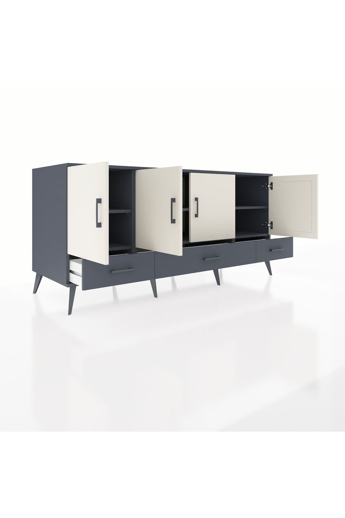 Kronos Konsol 6 Raflı 3 Çekmeceli 4 Kapaklı 176x59x83 - S610M009V14C