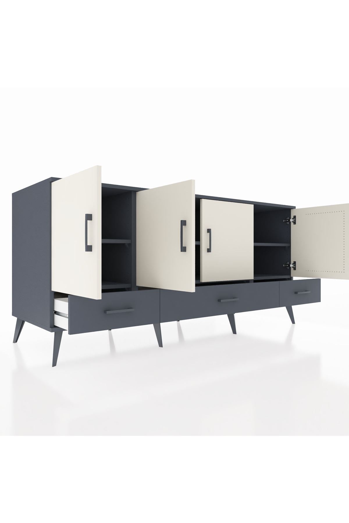Kronos Konsol 6 Raflı 3 Çekmeceli 4 Kapaklı 176x59x83 - S610M009V14C