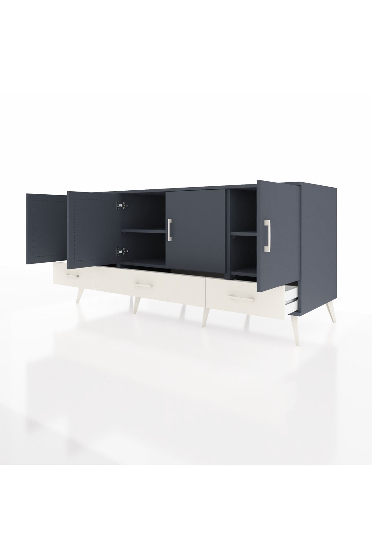 Kronos Konsol 6 Raflı 3 Çekmeceli 4 Kapaklı 176x59x83 - S610M009V16C