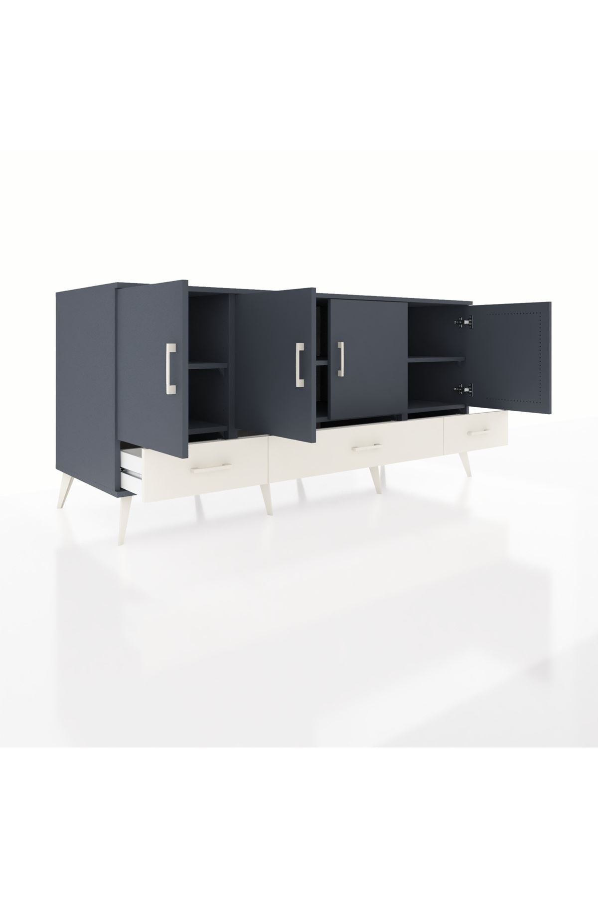 Kronos Konsol 6 Raflı 3 Çekmeceli 4 Kapaklı 176x59x83 - S610M009V16C